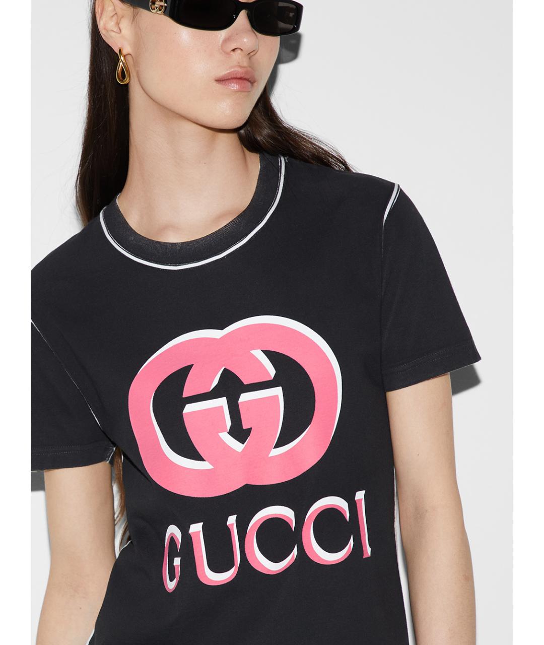 GUCCI Черная футболка, фото 5