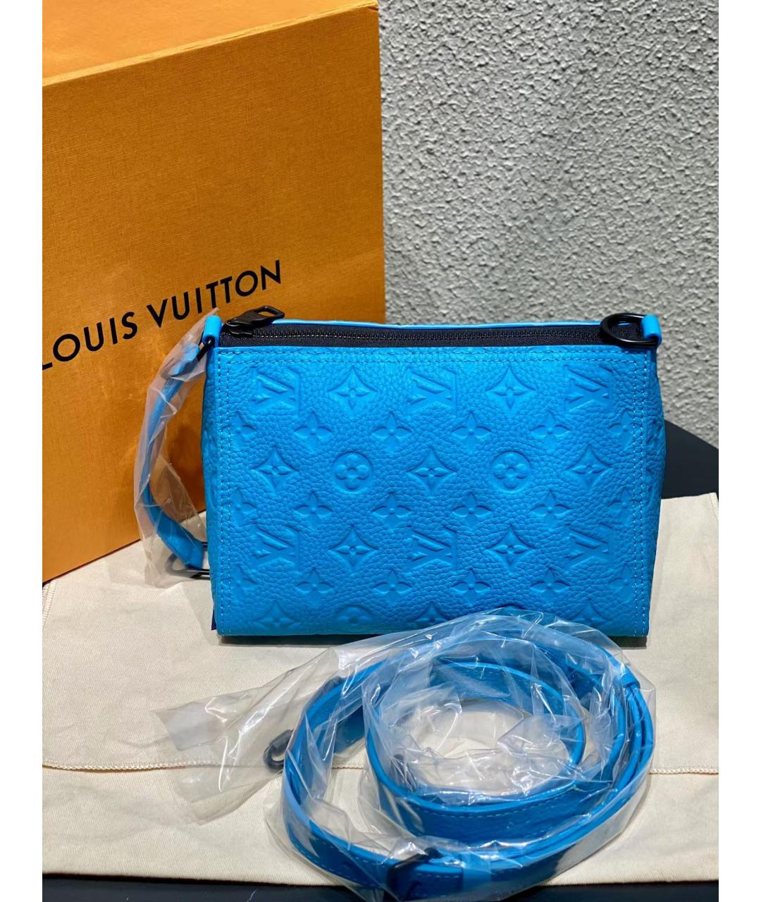 LOUIS VUITTON Голубая сумка через плечо, фото 9