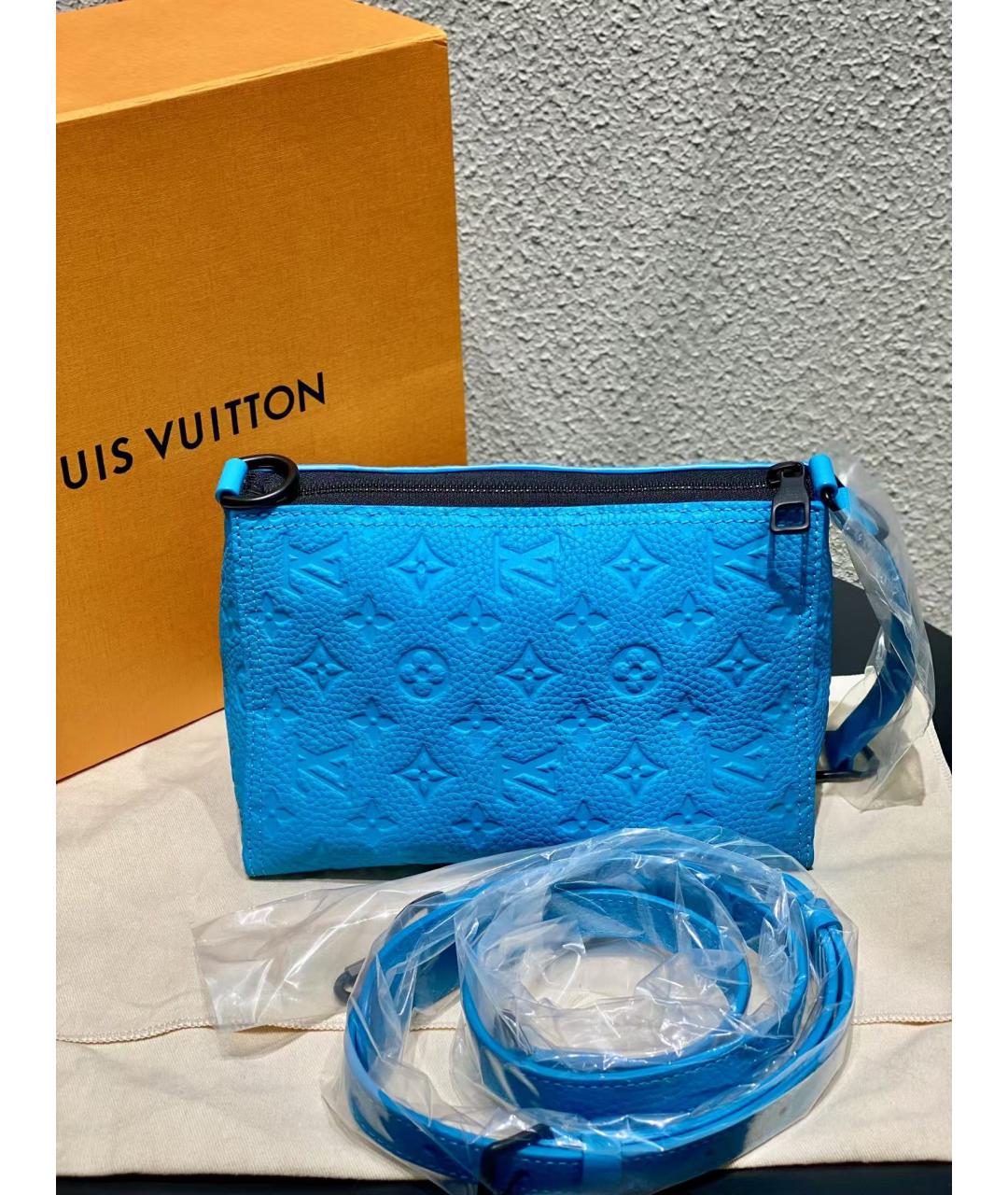 LOUIS VUITTON Голубая сумка через плечо, фото 3