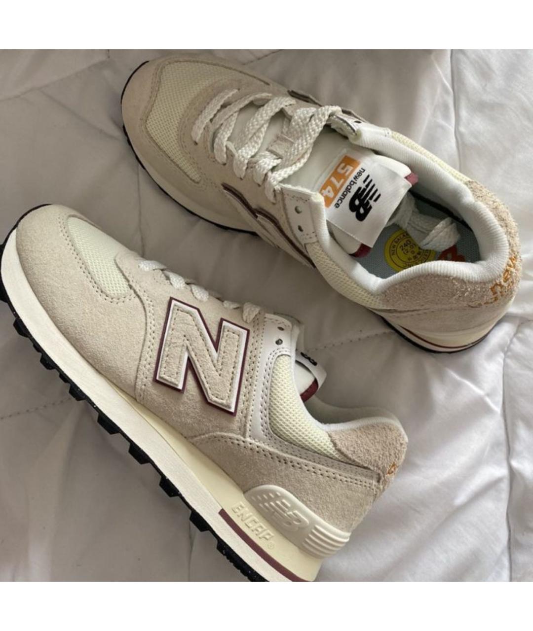 New balance 574 cream online