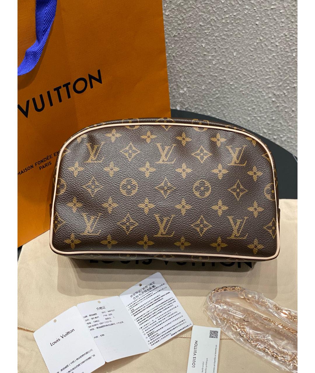 LOUIS VUITTON Коричневая сумка тоут из искусственной кожи, фото 7