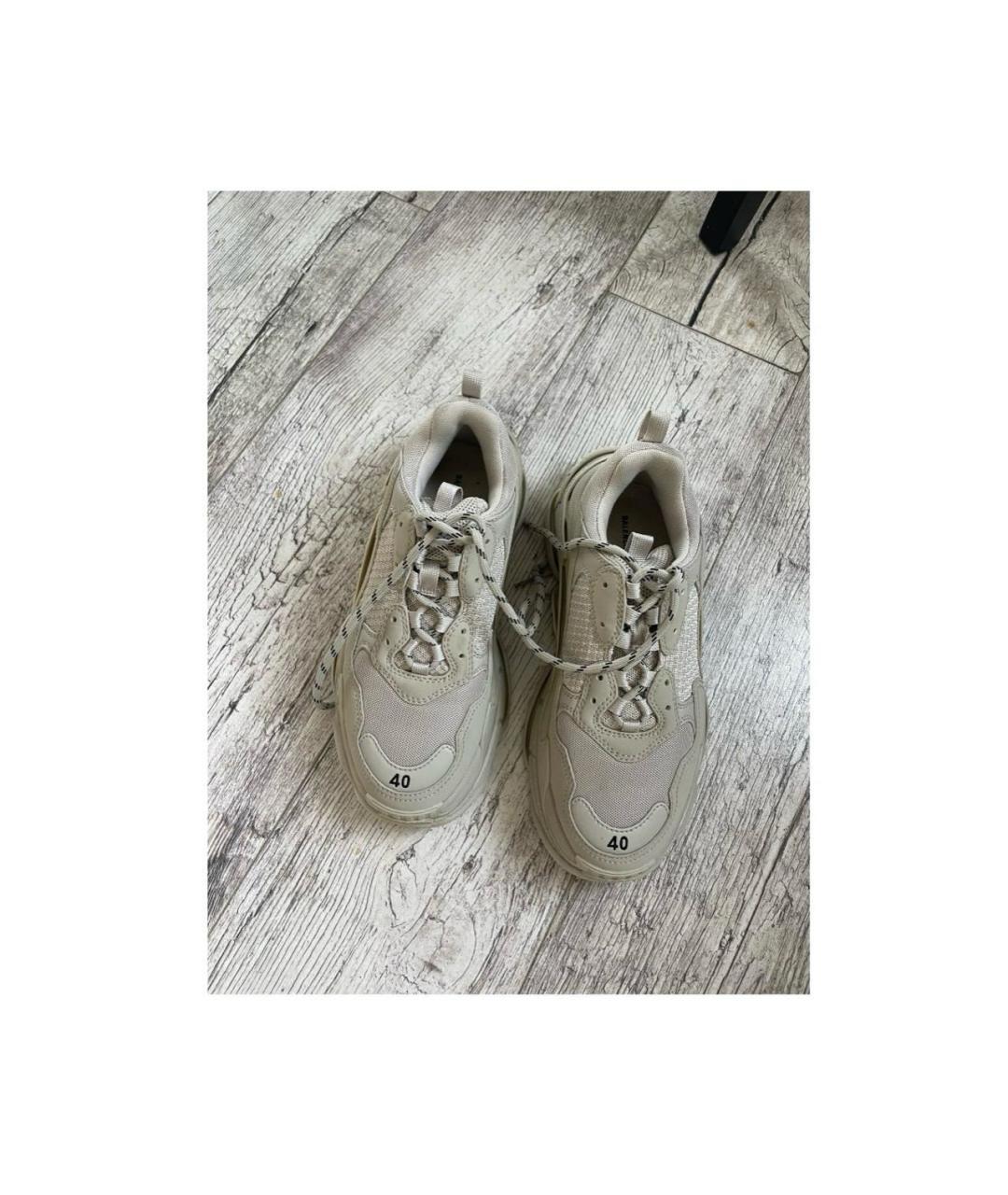 BALENCIAGA Бежевые кроссовки, фото 2