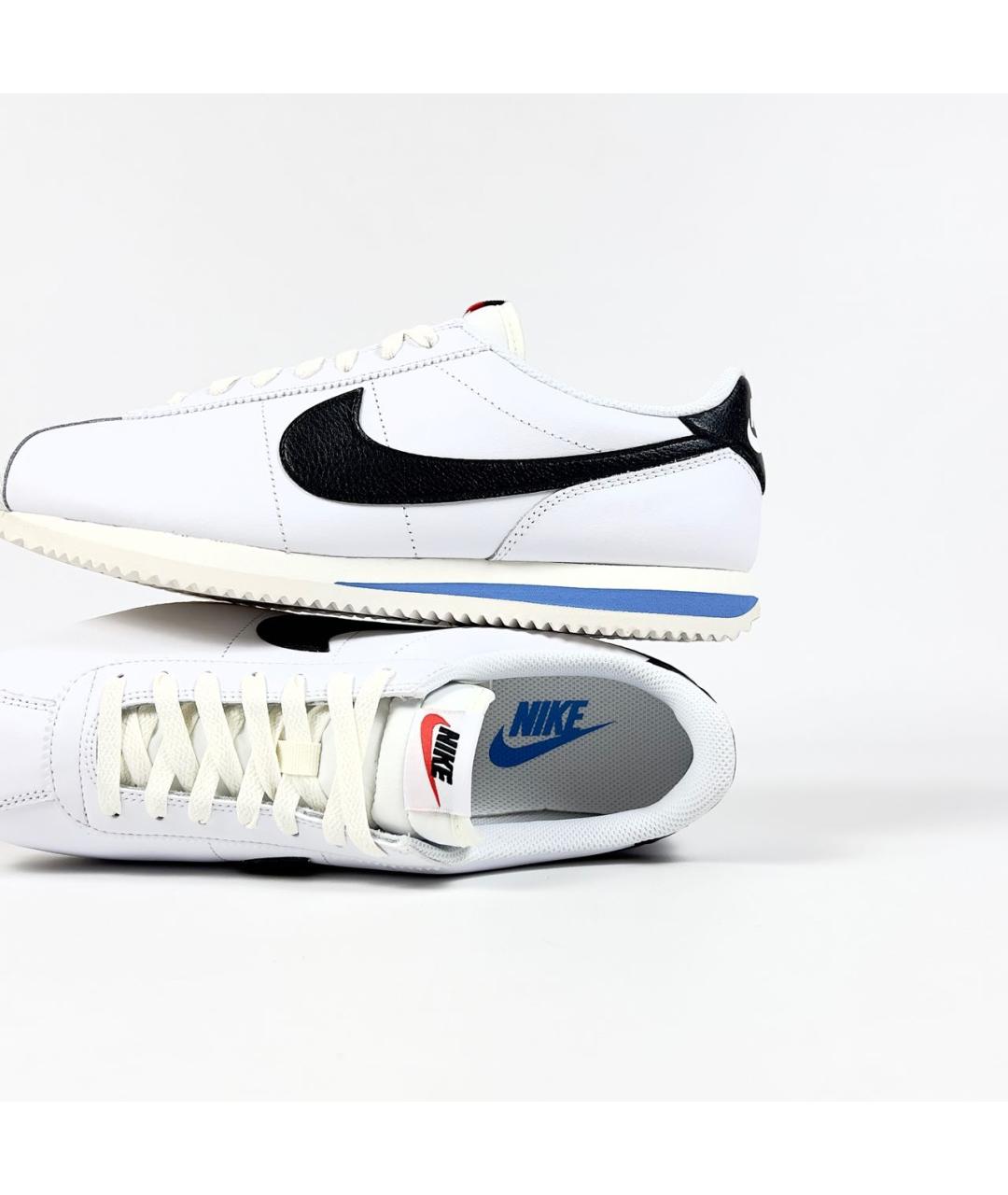 NIKE Белые кожаные низкие кроссовки / кеды, фото 6