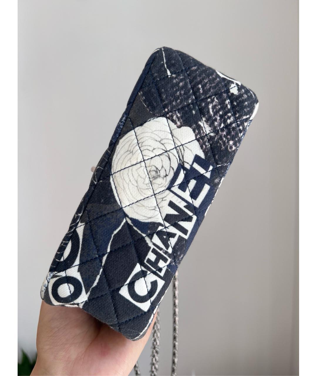CHANEL Голубая деним сумка через плечо, фото 4