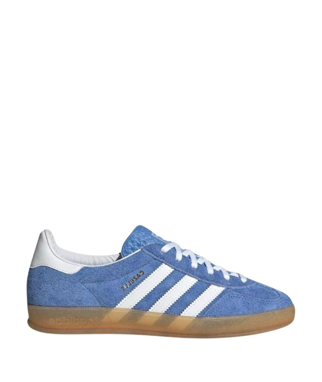 ADIDAS Синие замшевые низкие кроссовки / кеды, фото 1