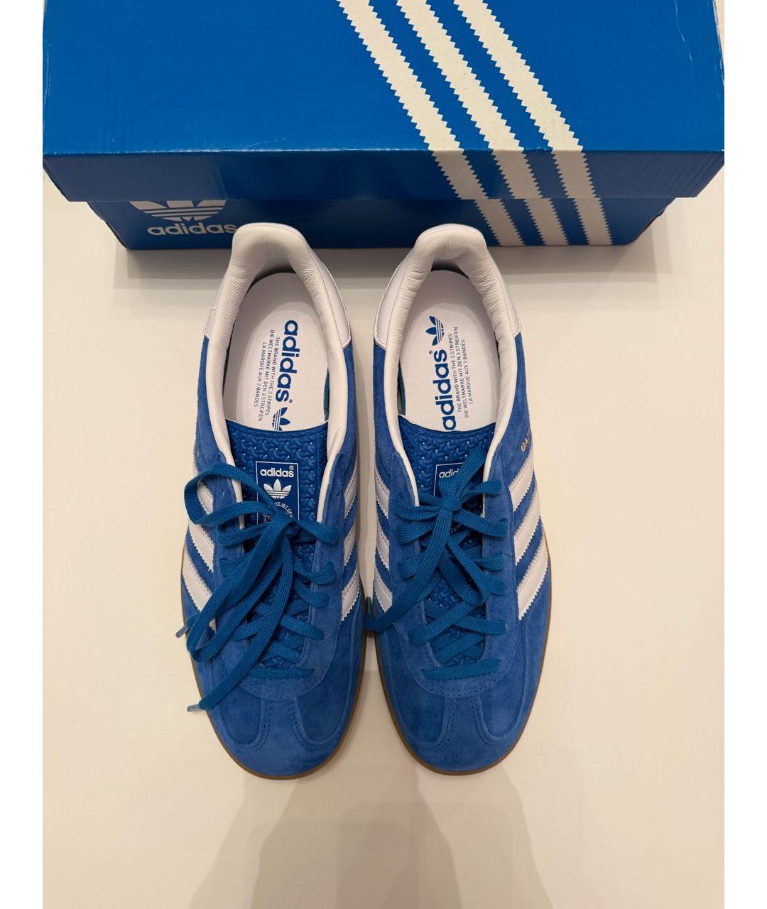 ADIDAS Синие замшевые низкие кроссовки / кеды, фото 7