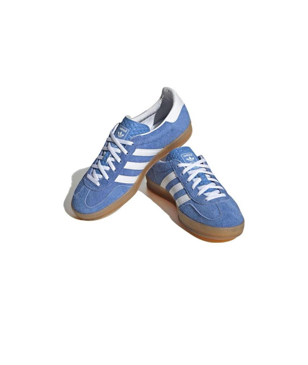 ADIDAS Синие замшевые низкие кроссовки / кеды, фото 2