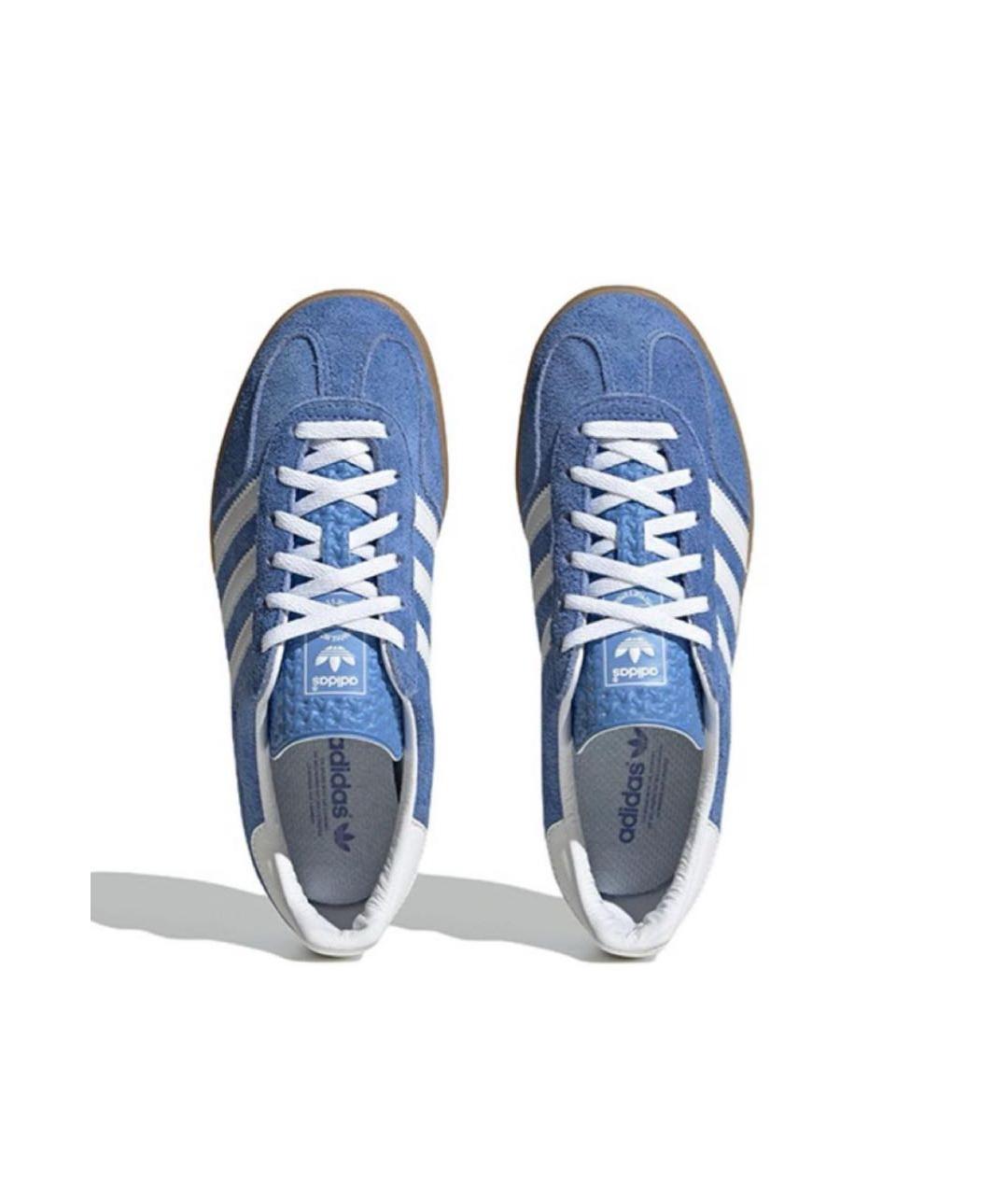 ADIDAS Синие замшевые низкие кроссовки / кеды, фото 3