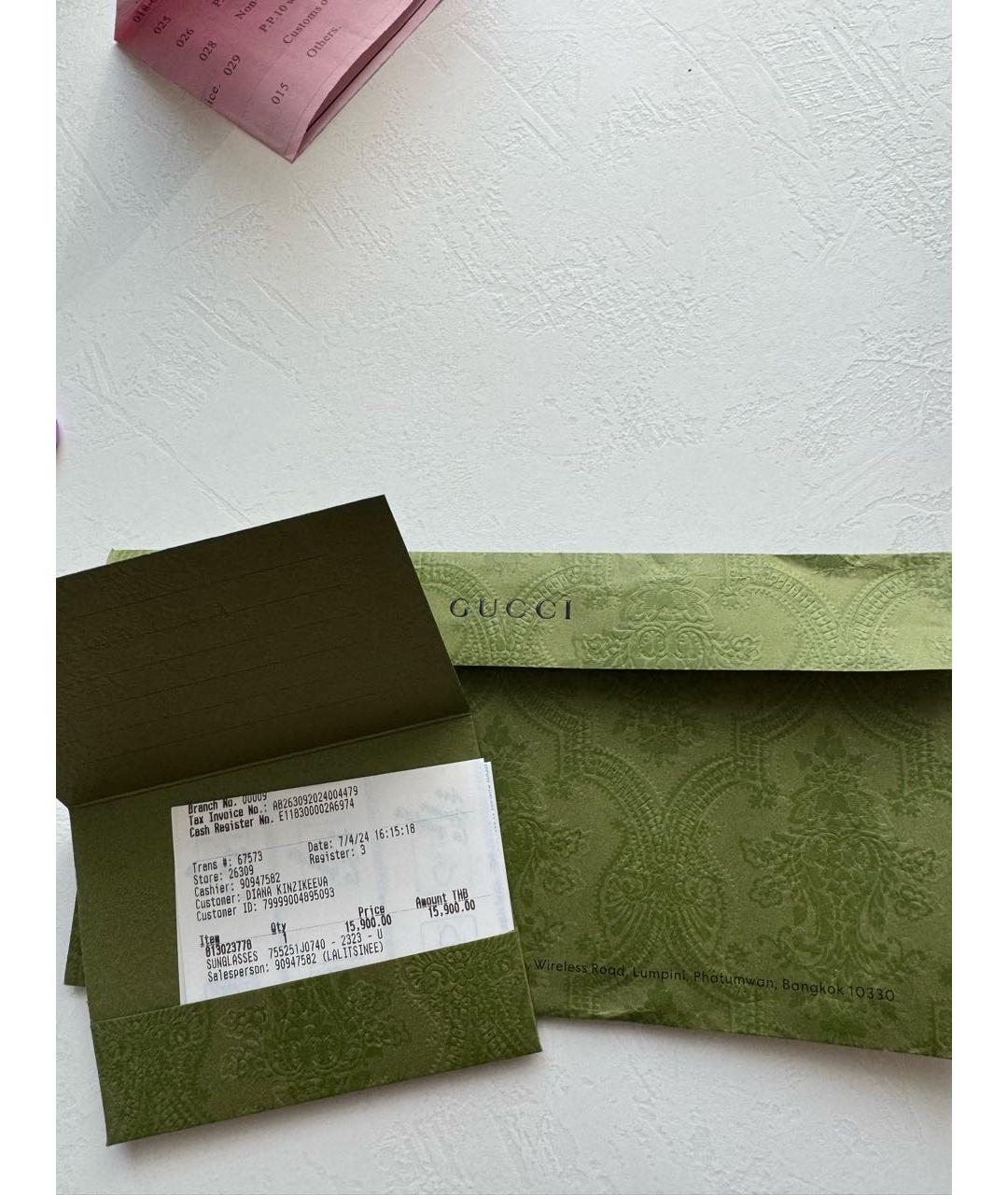 GUCCI Коричневые пластиковые солнцезащитные очки, фото 6