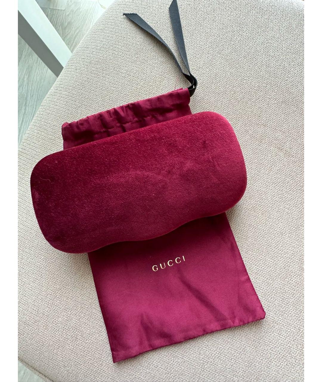 GUCCI Коричневые пластиковые солнцезащитные очки, фото 5