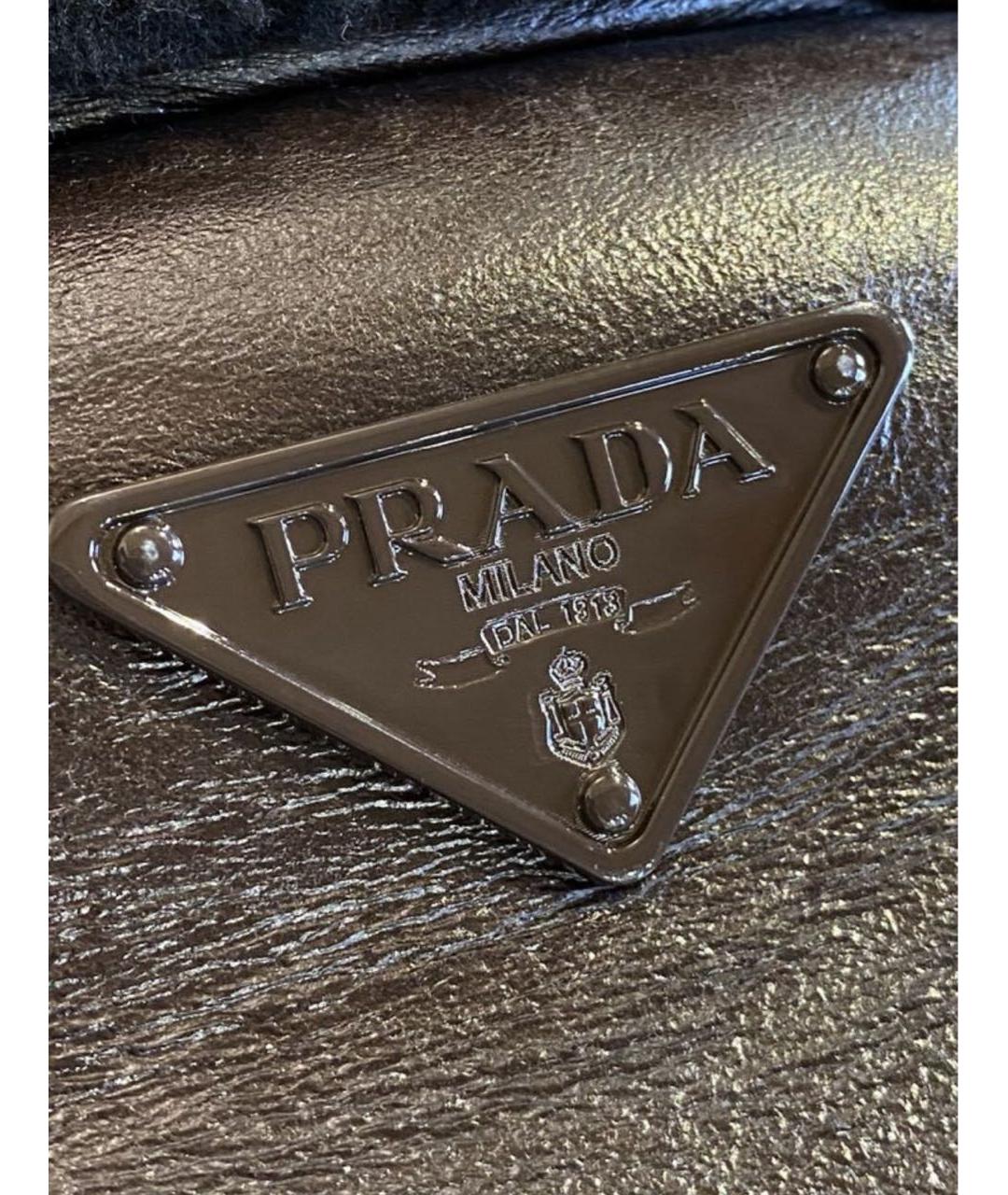 PRADA Коричневая кожаная дубленка, фото 6