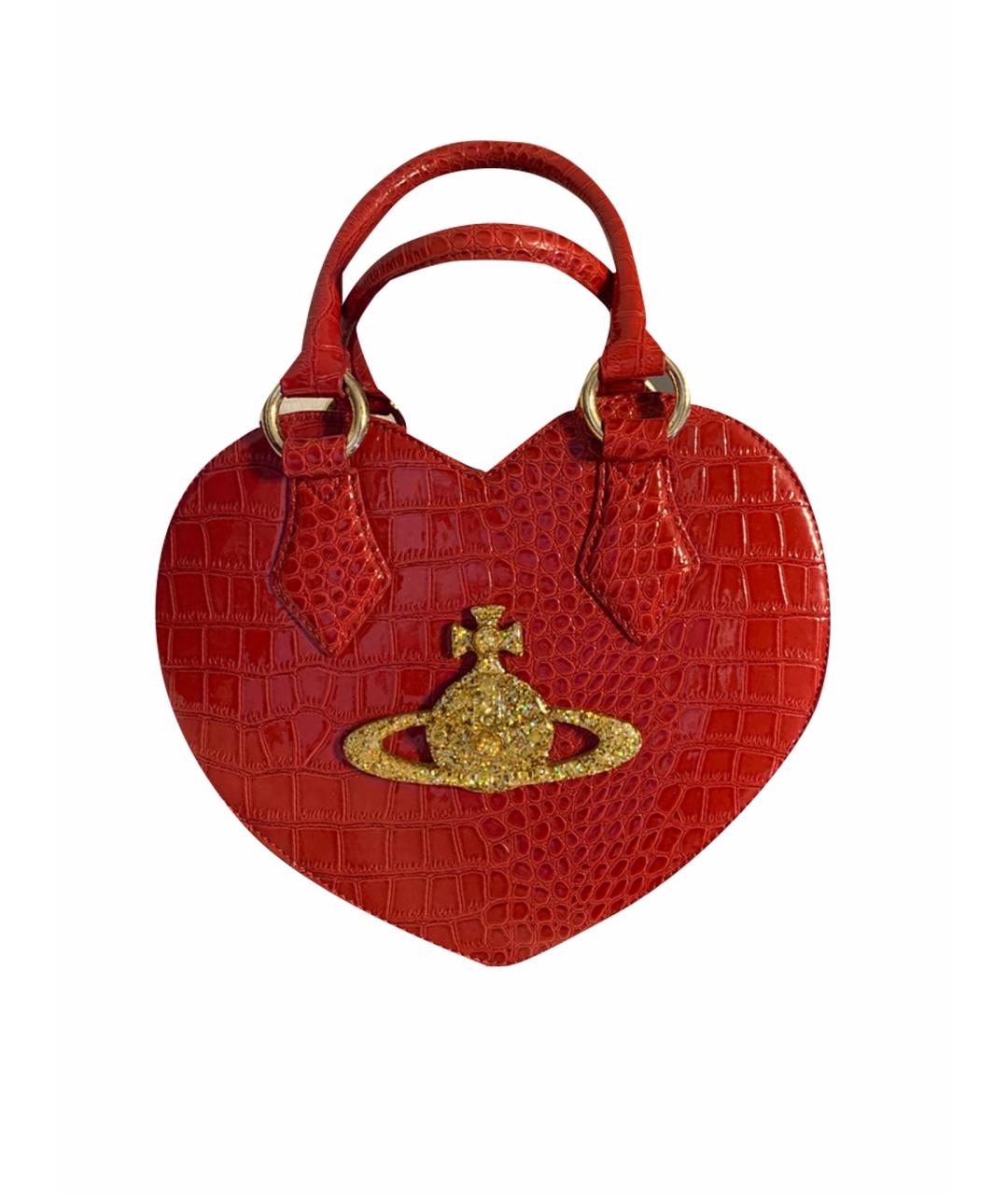 VIVIENNE WESTWOOD Красная сумка с короткими ручками из искусственной кожи, фото 1
