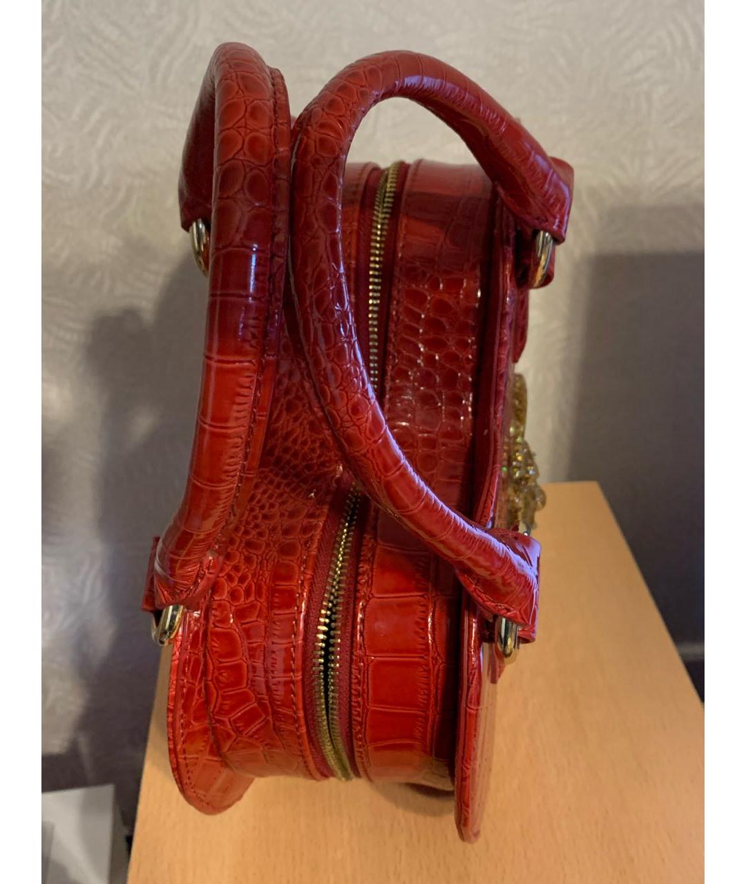 VIVIENNE WESTWOOD Красная сумка с короткими ручками из искусственной кожи, фото 6