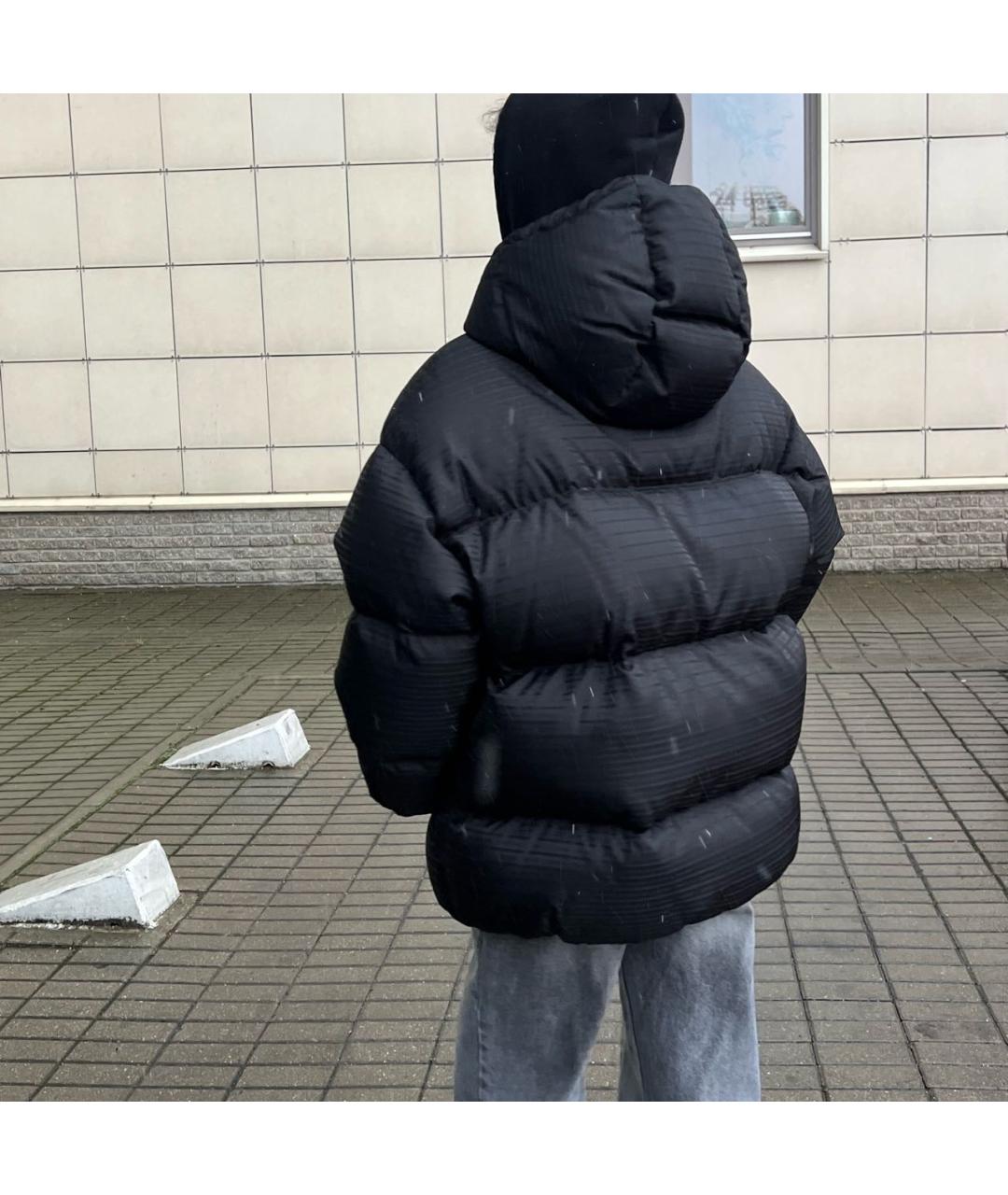 PRADA Черный полиамидовый пуховик, фото 4
