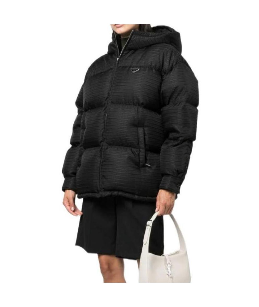PRADA Черный полиамидовый пуховик, фото 6