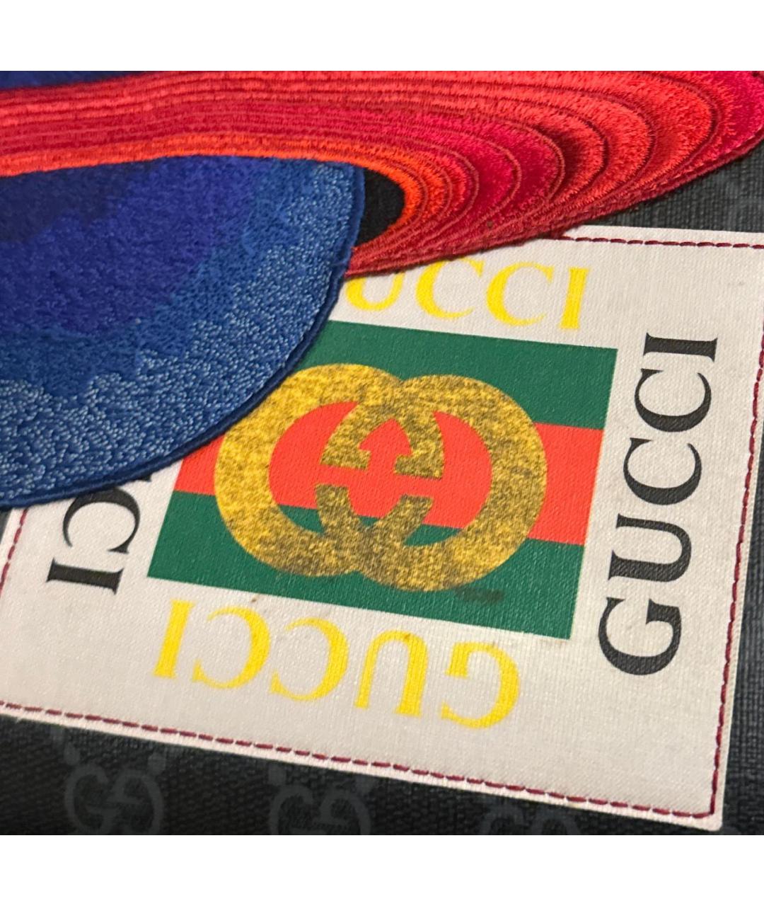 GUCCI Антрацитовая кожаная сумка на плечо, фото 6