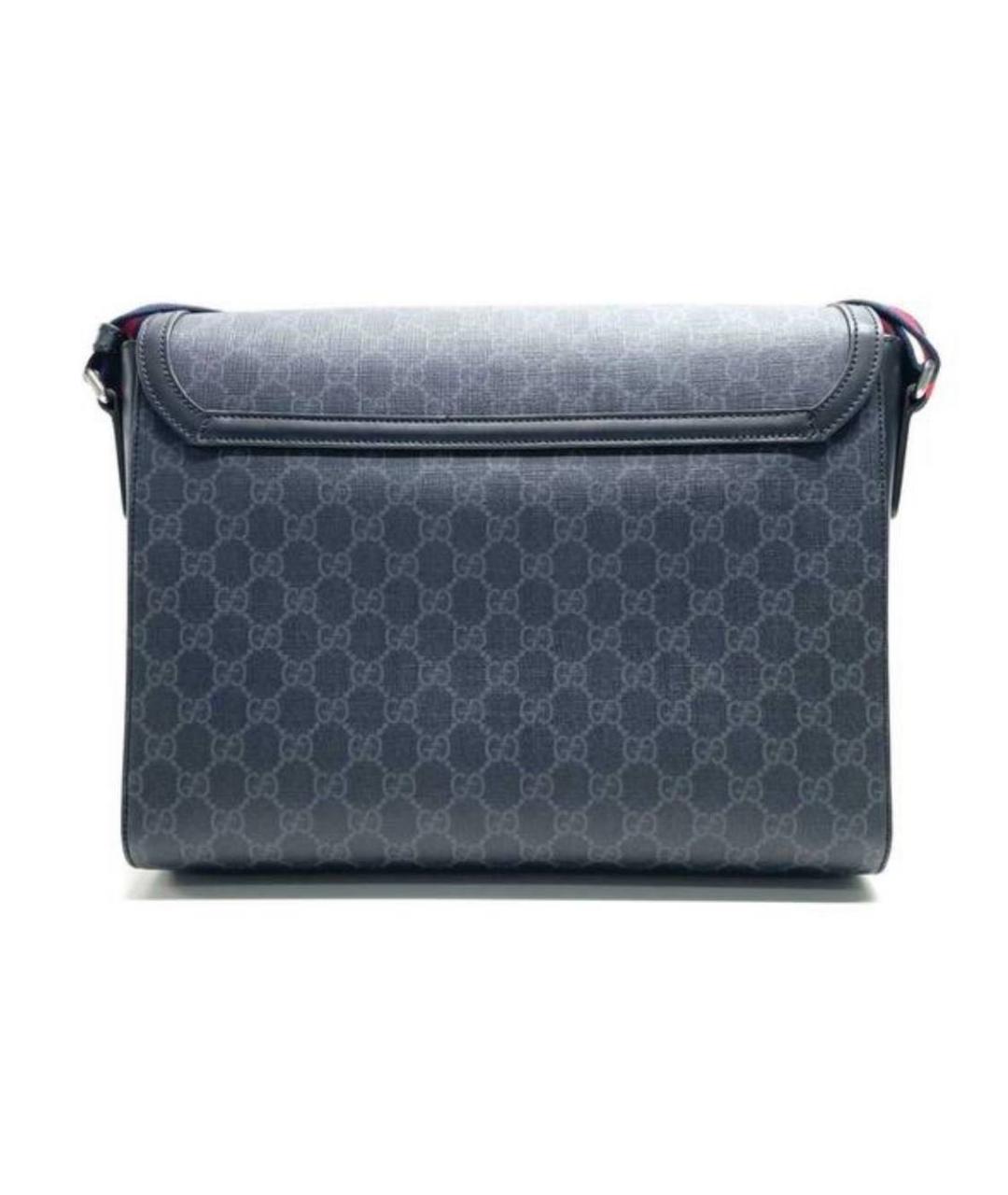 GUCCI Антрацитовая кожаная сумка на плечо, фото 3