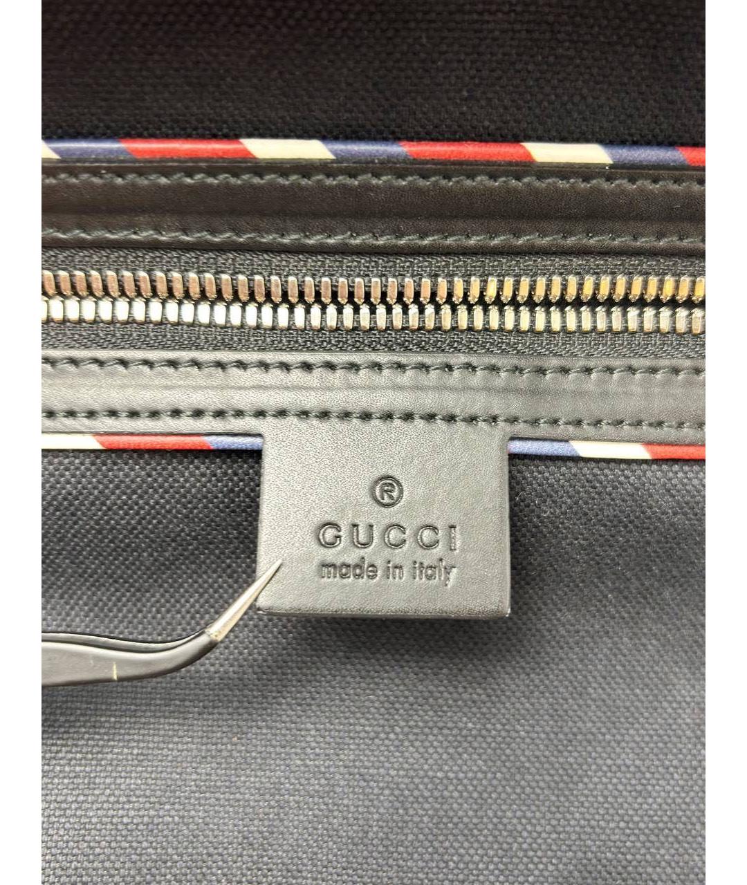 GUCCI Антрацитовая кожаная сумка на плечо, фото 4