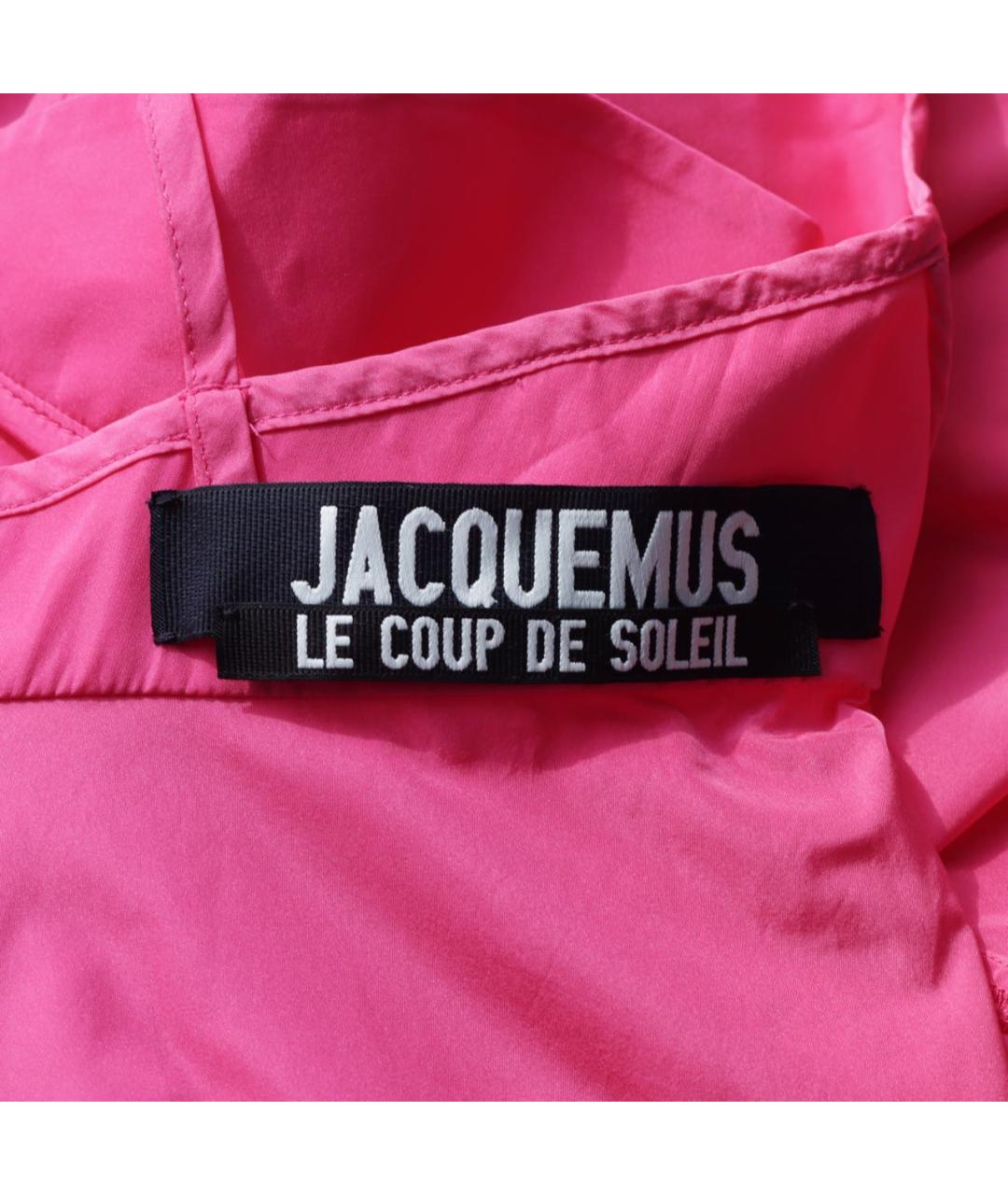 JACQUEMUS Розовый полиэстеровый сарафан, фото 3