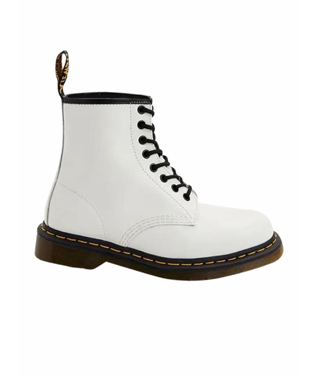 DR. MARTENS Белые кожаные ботинки, фото 1