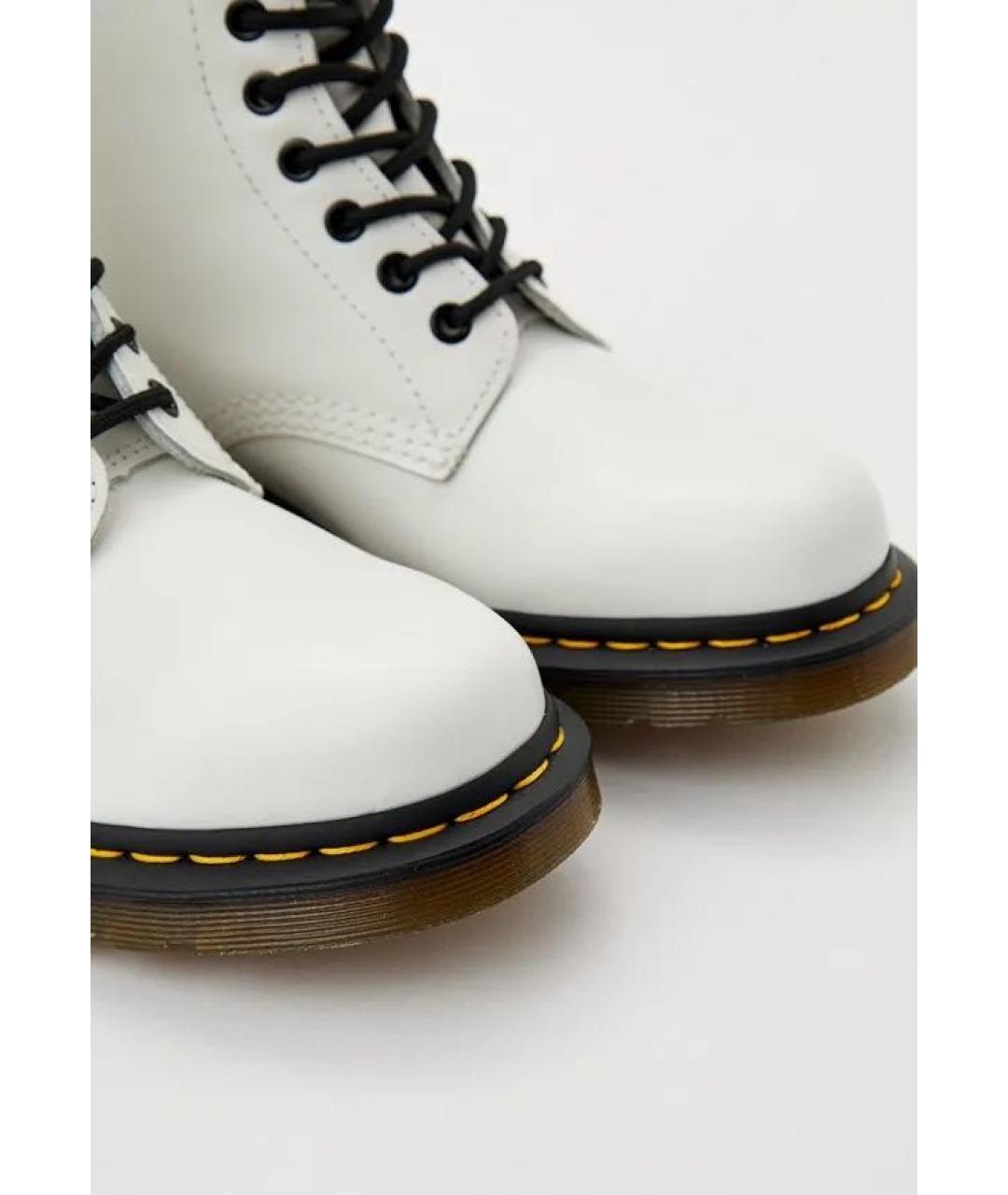 DR. MARTENS Белые кожаные ботинки, фото 3