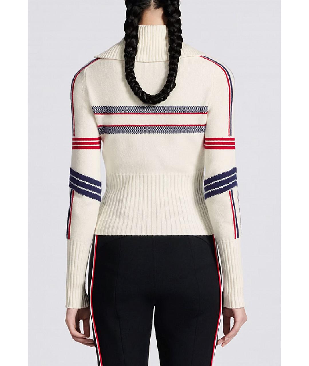 CHRISTIAN DIOR Белый шерстяной джемпер / свитер, фото 3