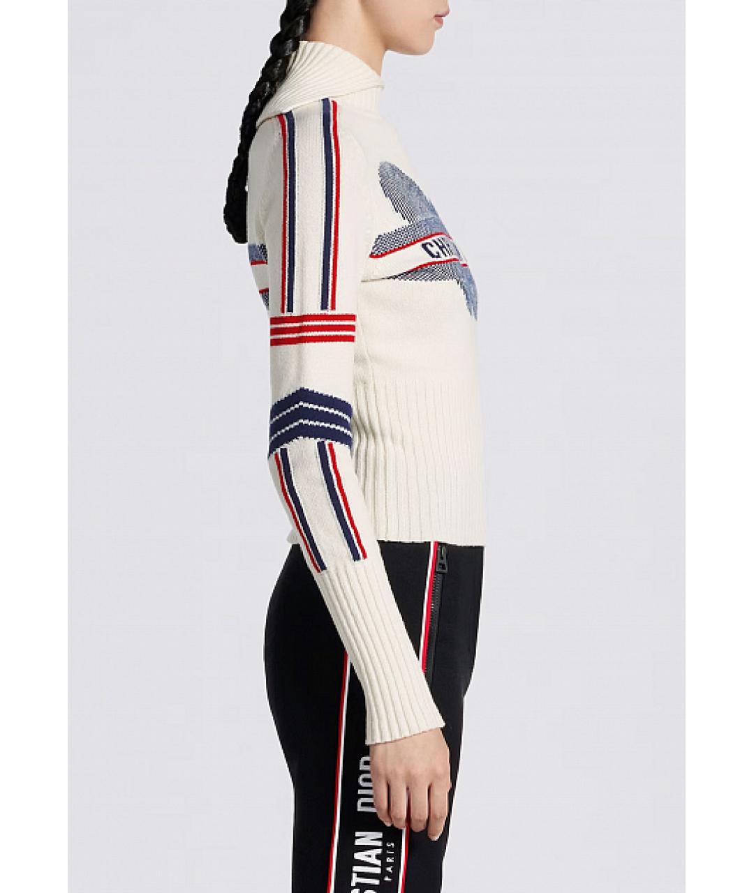 CHRISTIAN DIOR Белый шерстяной джемпер / свитер, фото 4