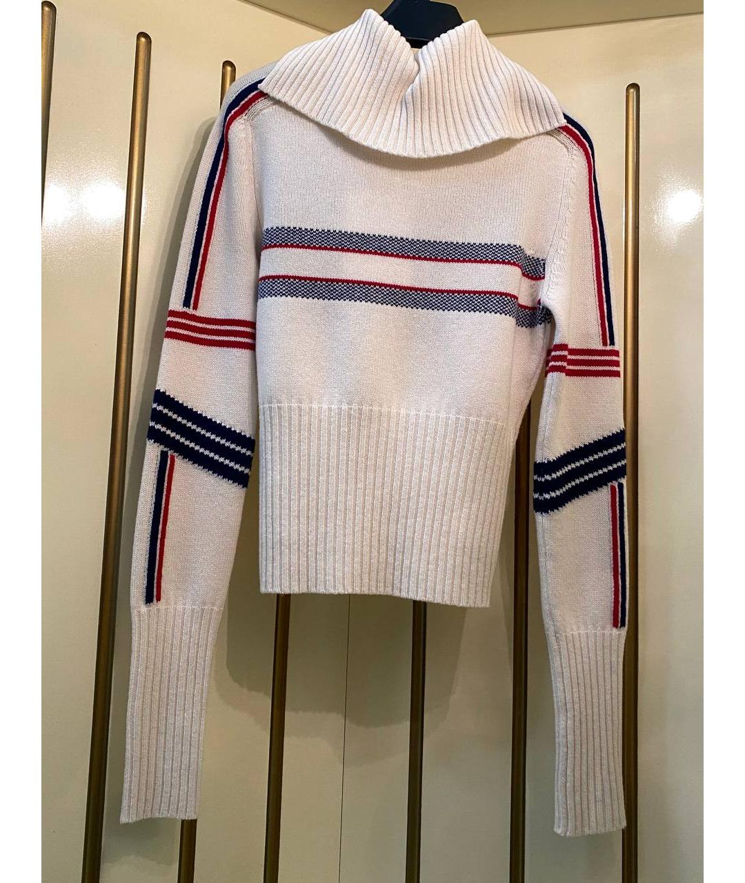 CHRISTIAN DIOR Белый шерстяной джемпер / свитер, фото 7