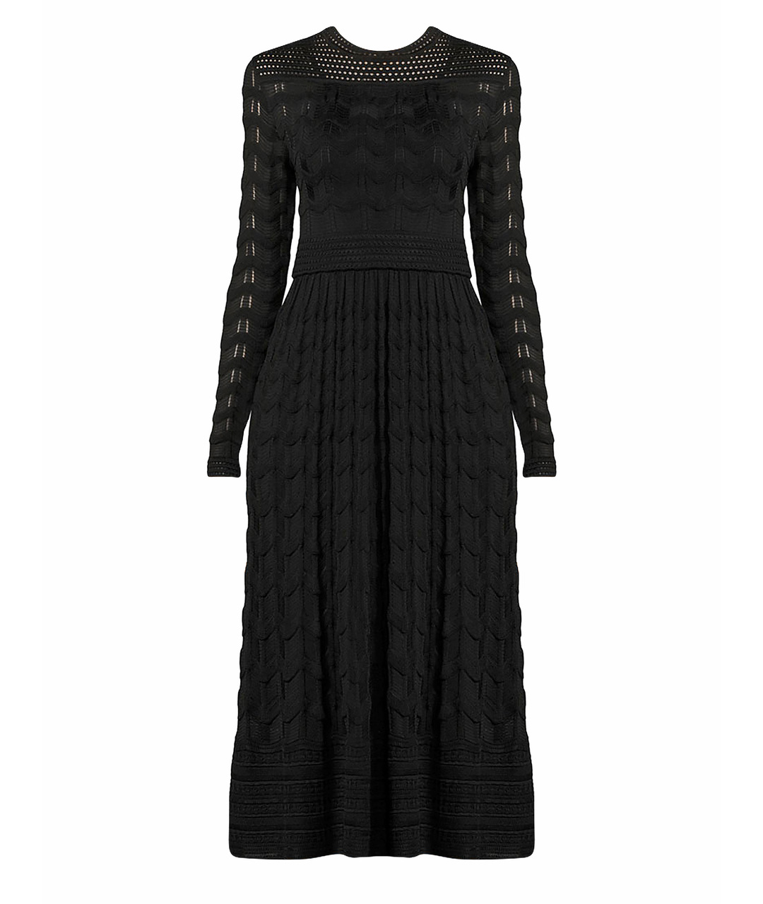 MISSONI Черное шерстяное коктейльное платье, фото 1