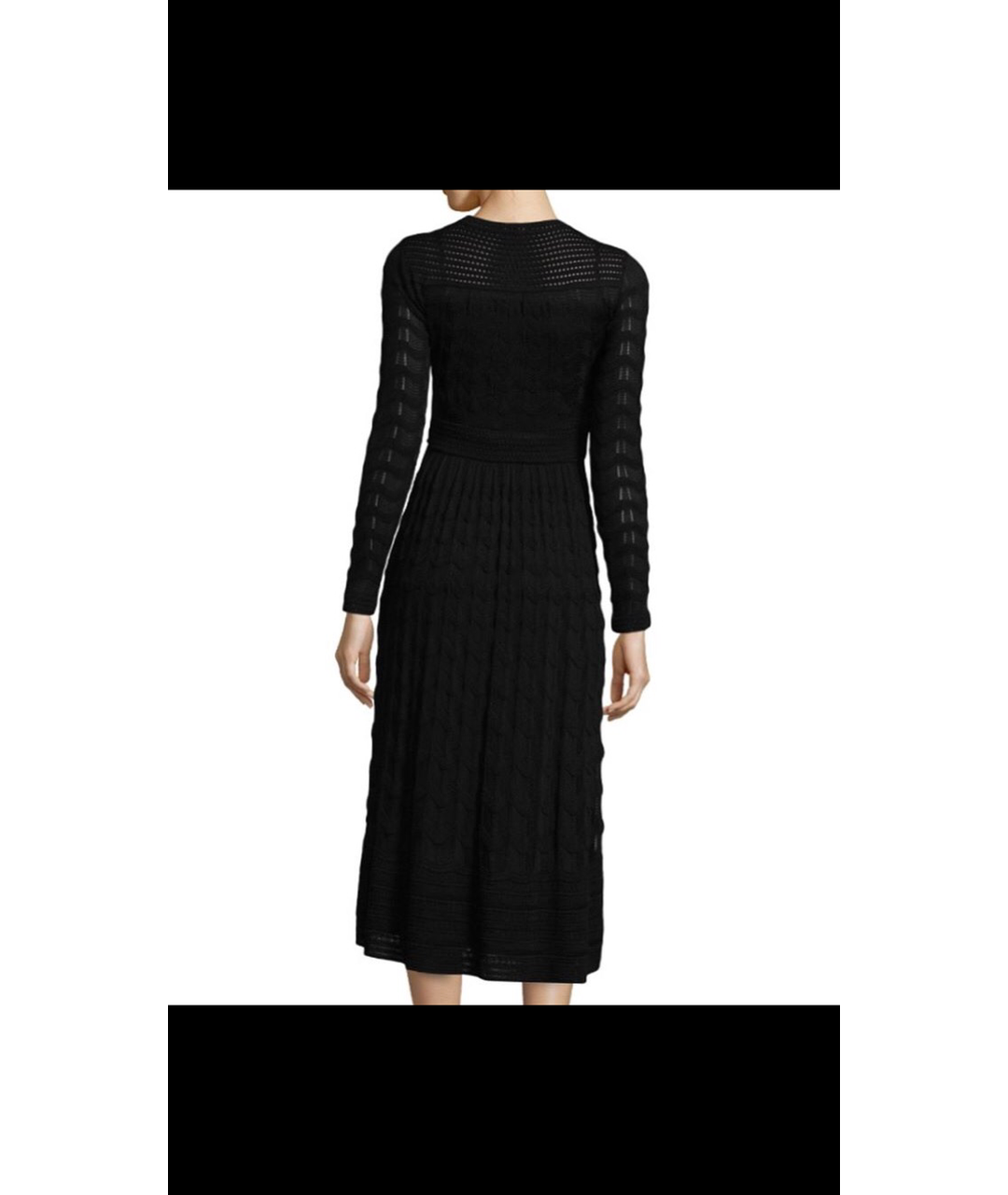 MISSONI Черное шерстяное коктейльное платье, фото 2