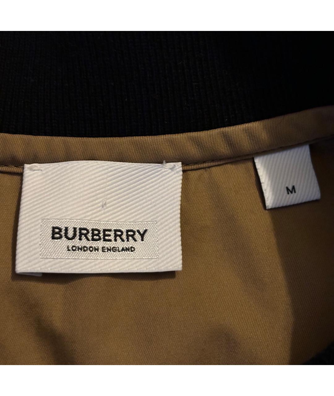 BURBERRY Коричневая хлопковая футболка, фото 4