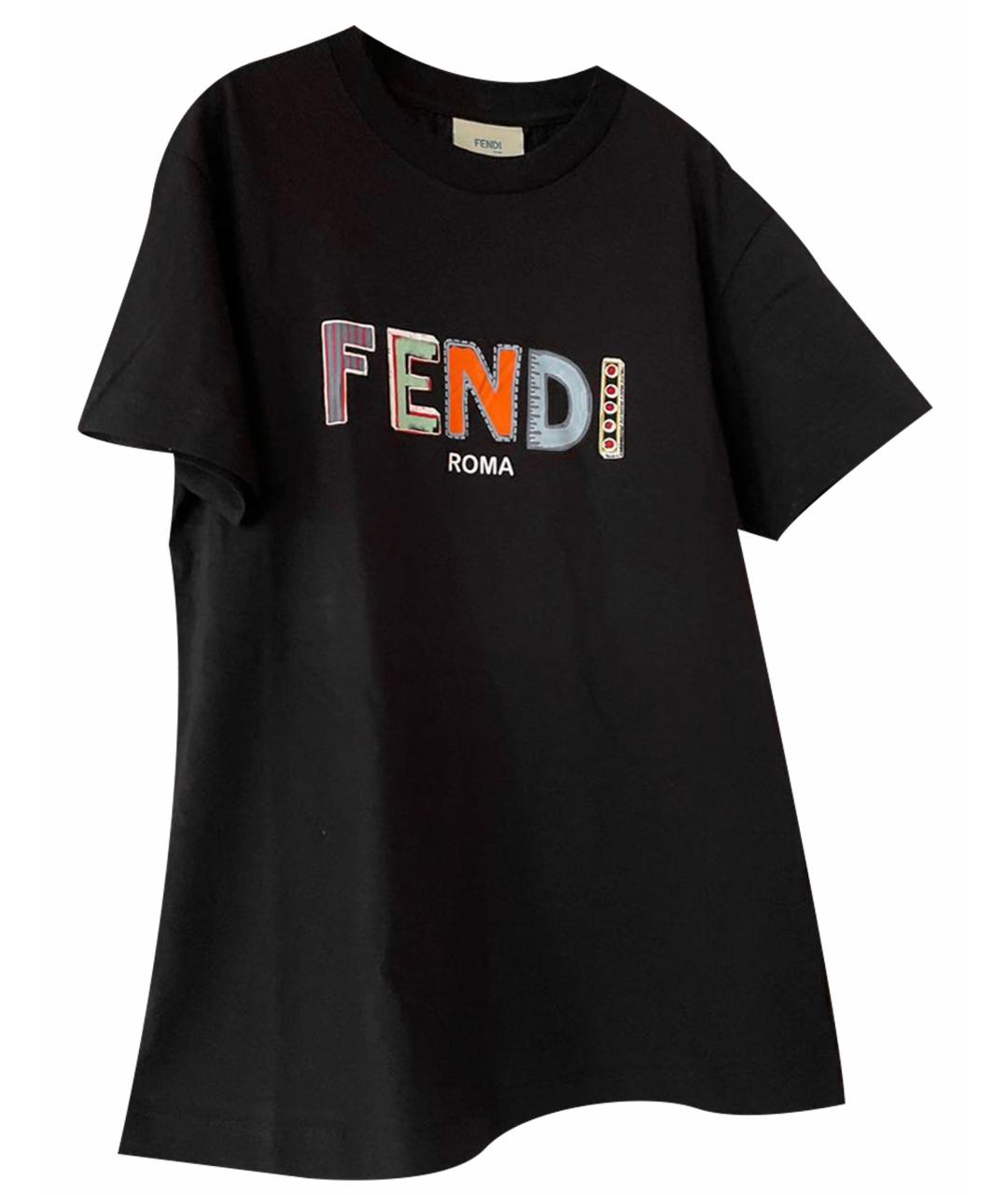 FENDI KIDS Черный хлопковый детская футболка / топ, фото 1