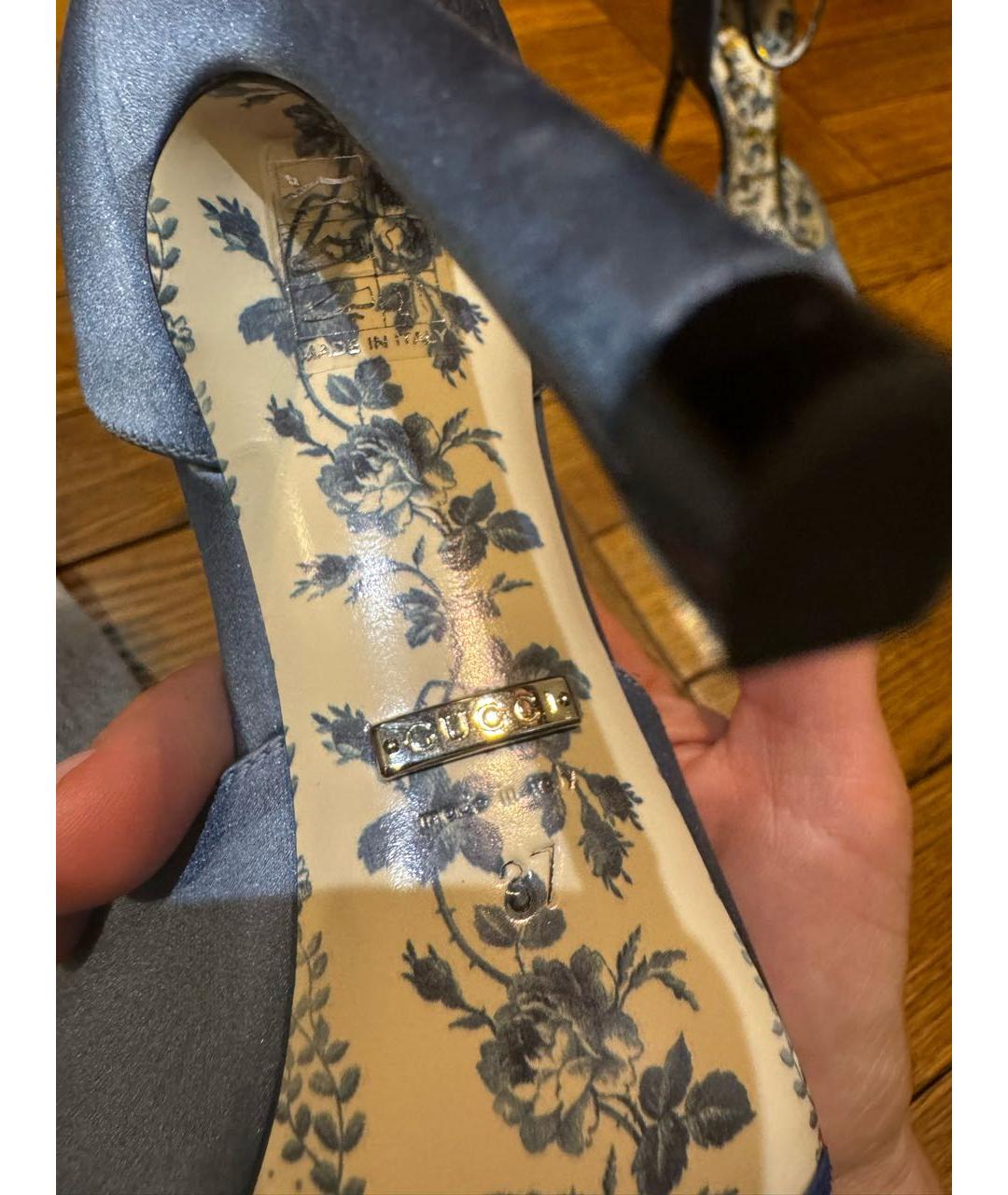 GUCCI Голубые туфли, фото 5