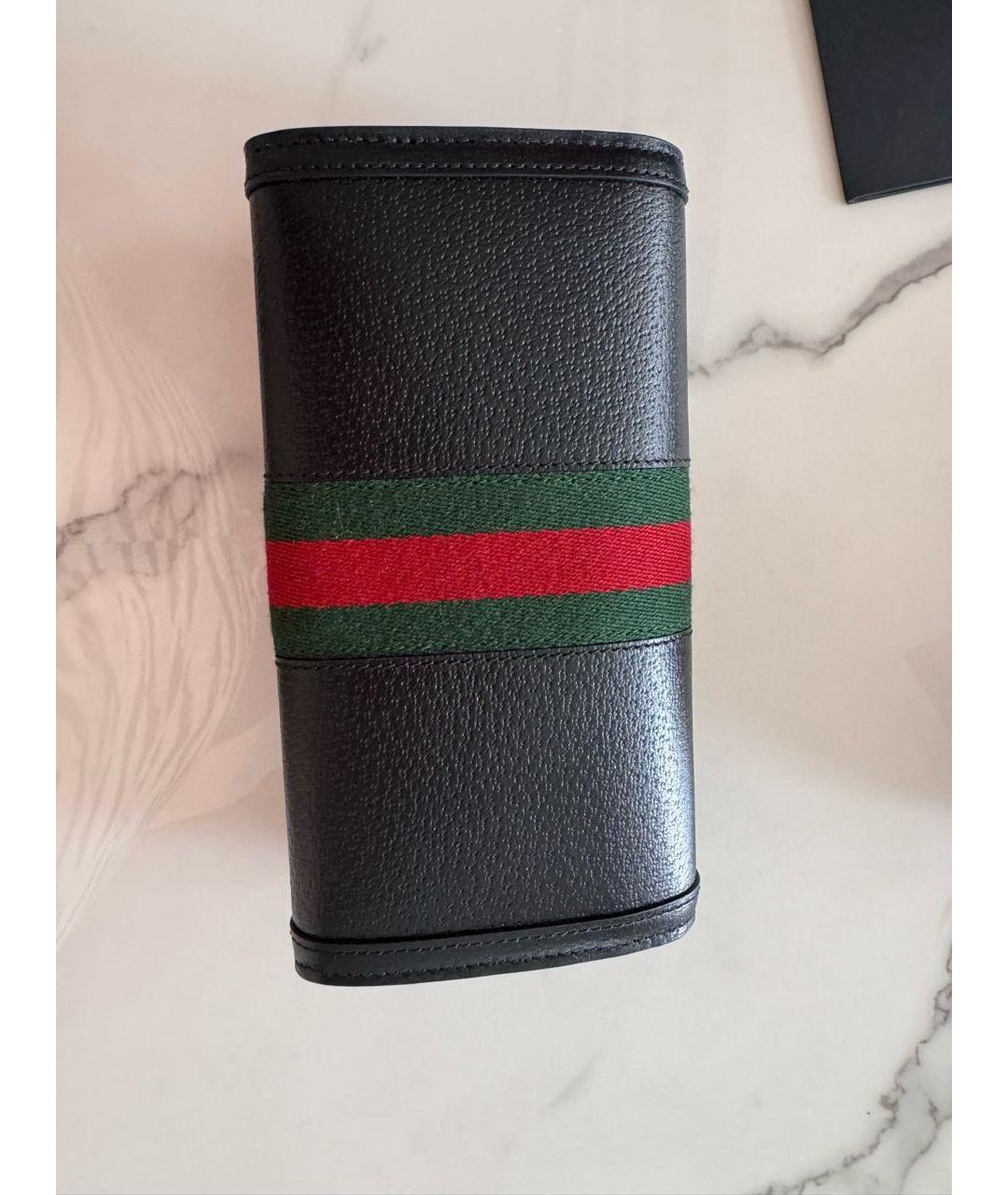 GUCCI Черный кожаный кошелек, фото 3