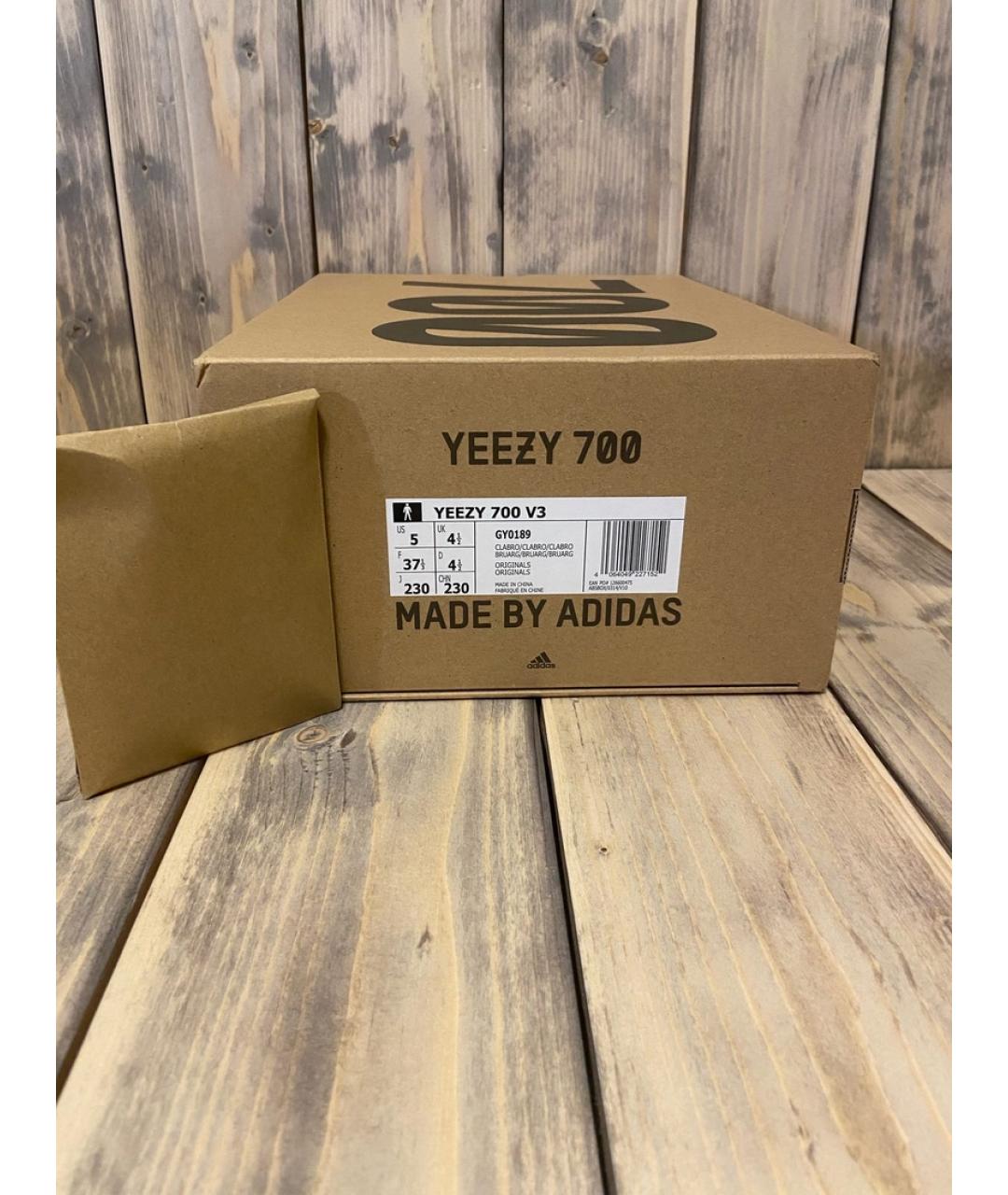 ADIDAS YEEZY Коричневые кроссовки, фото 6