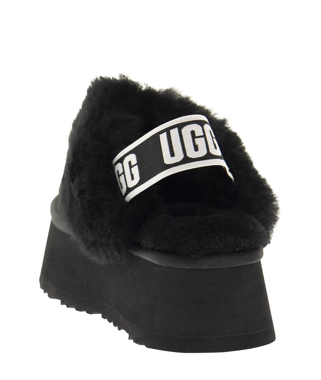 UGG AUSTRALIA Черные кожаные сандалии, фото 3