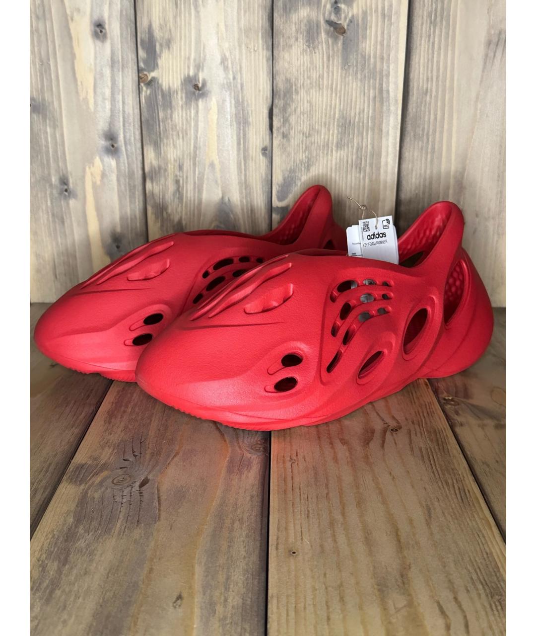 ADIDAS YEEZY Красные низкие кроссовки / кеды, фото 2