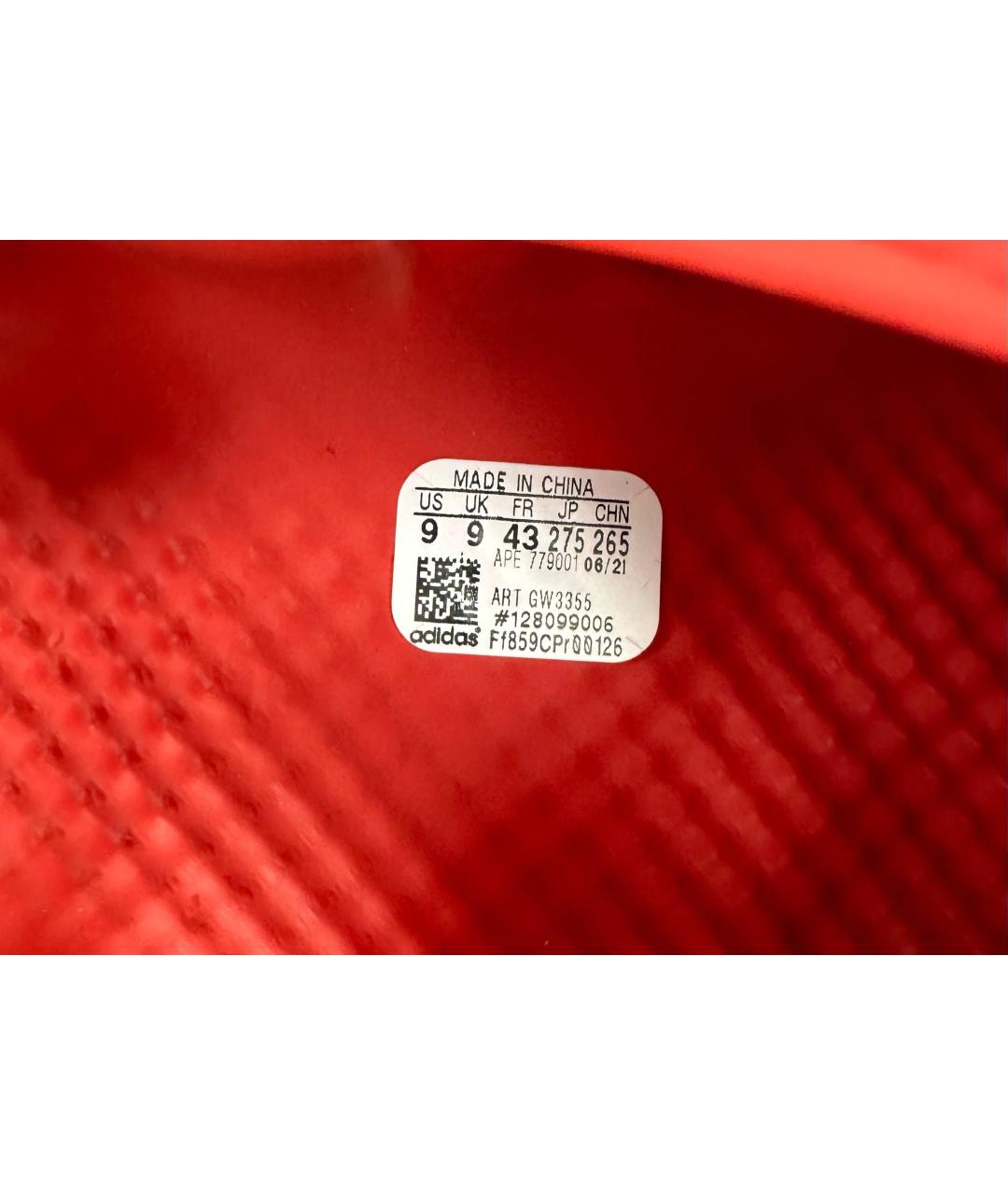 ADIDAS YEEZY Красные низкие кроссовки / кеды, фото 5