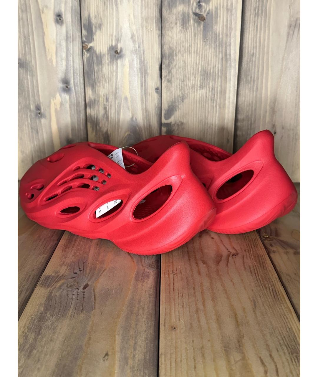 ADIDAS YEEZY Красные низкие кроссовки / кеды, фото 3