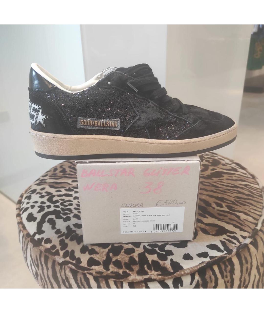 GOLDEN GOOSE DELUXE BRAND Черные замшевые кроссовки, фото 4
