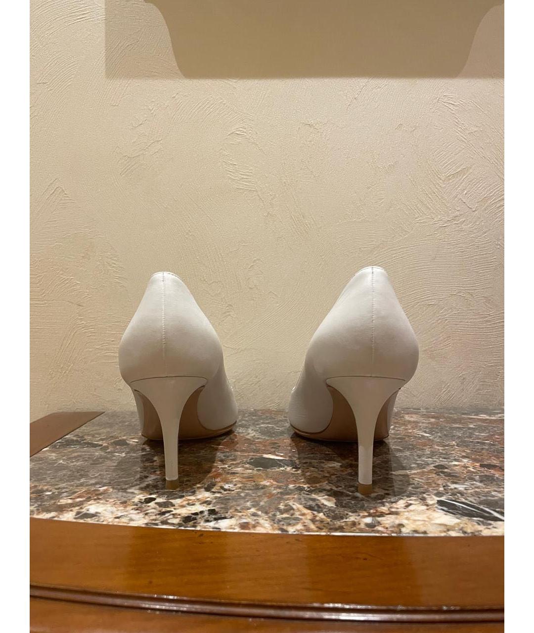 GIANVITO ROSSI Белые кожаные туфли, фото 3