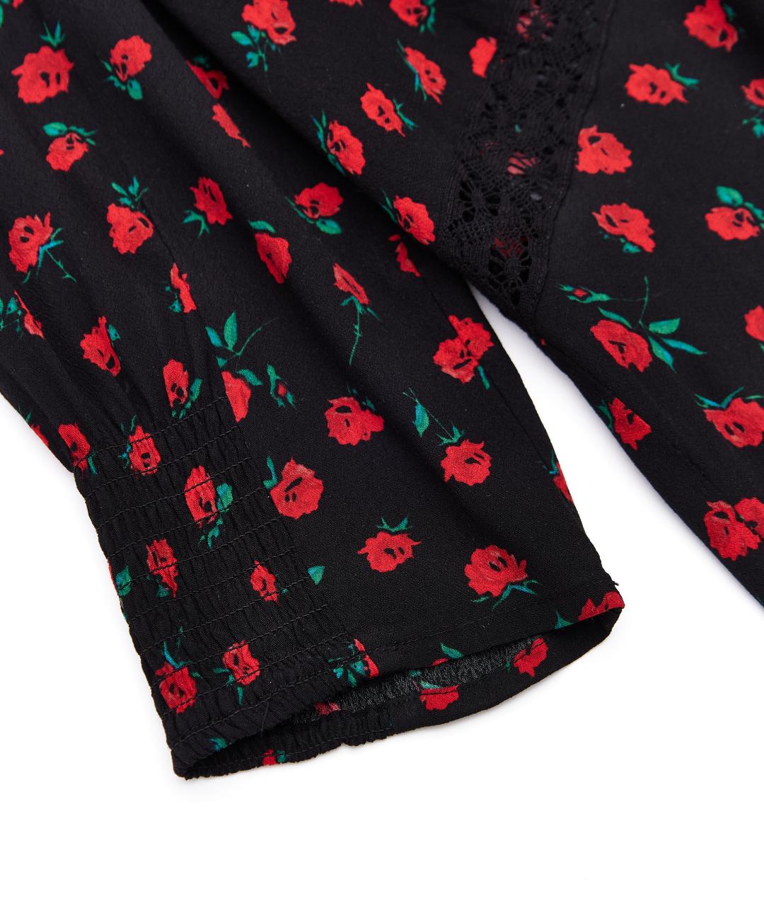 RIXO Черное вискозное повседневное платье, фото 5