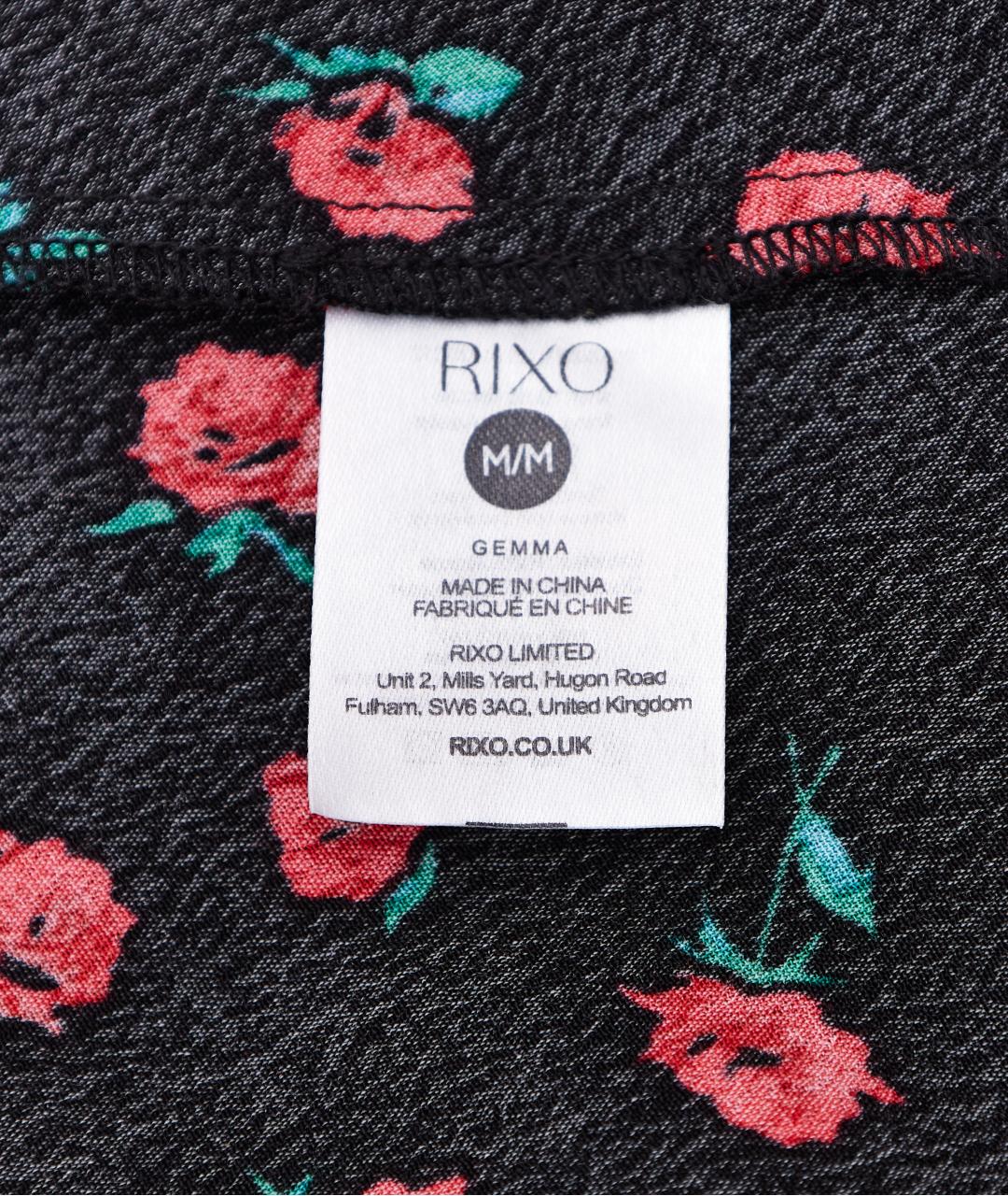 RIXO Черное вискозное повседневное платье, фото 6