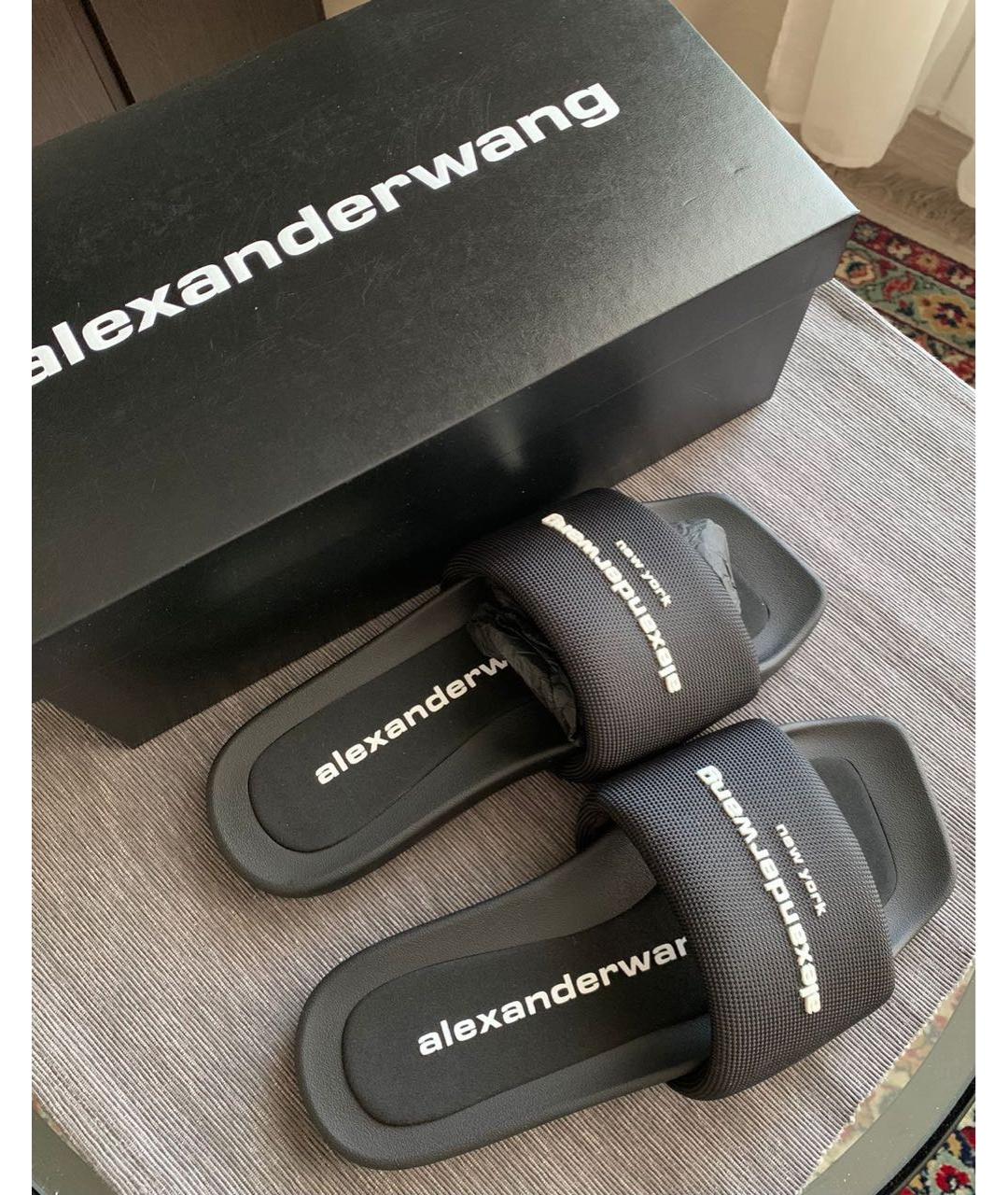 ALEXANDER WANG Черные шлепанцы, фото 2