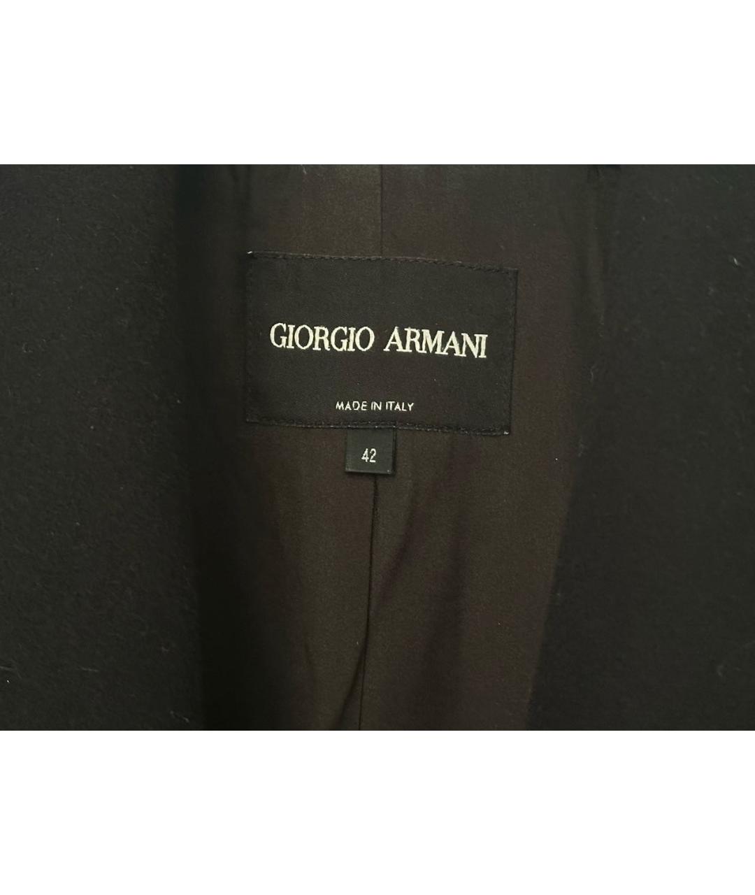 GIORGIO ARMANI Черное шерстяное пальто, фото 5