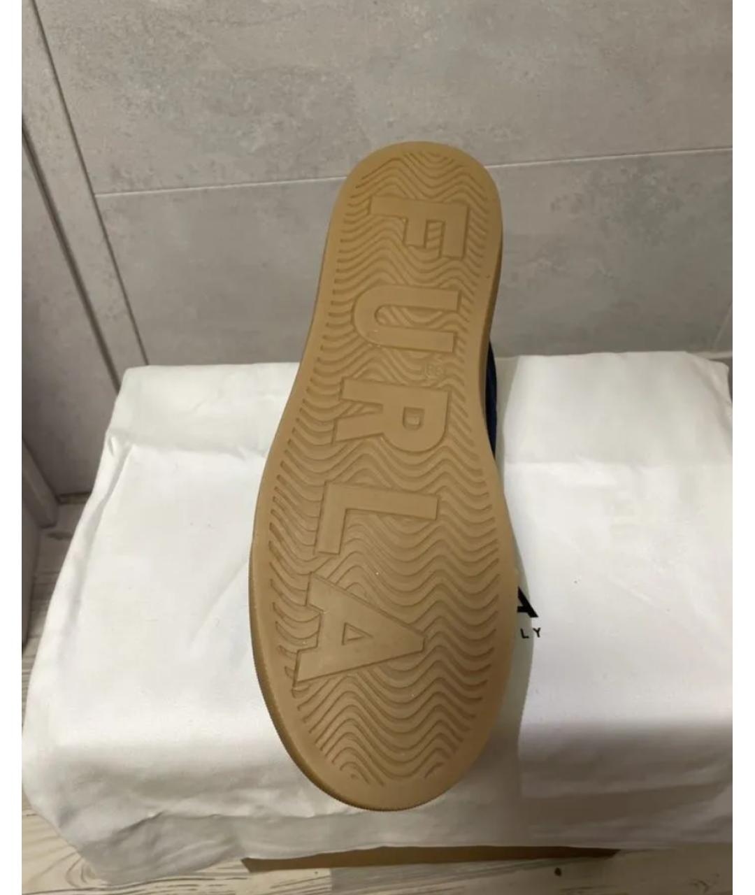 FURLA Синие замшевые кеды, фото 5