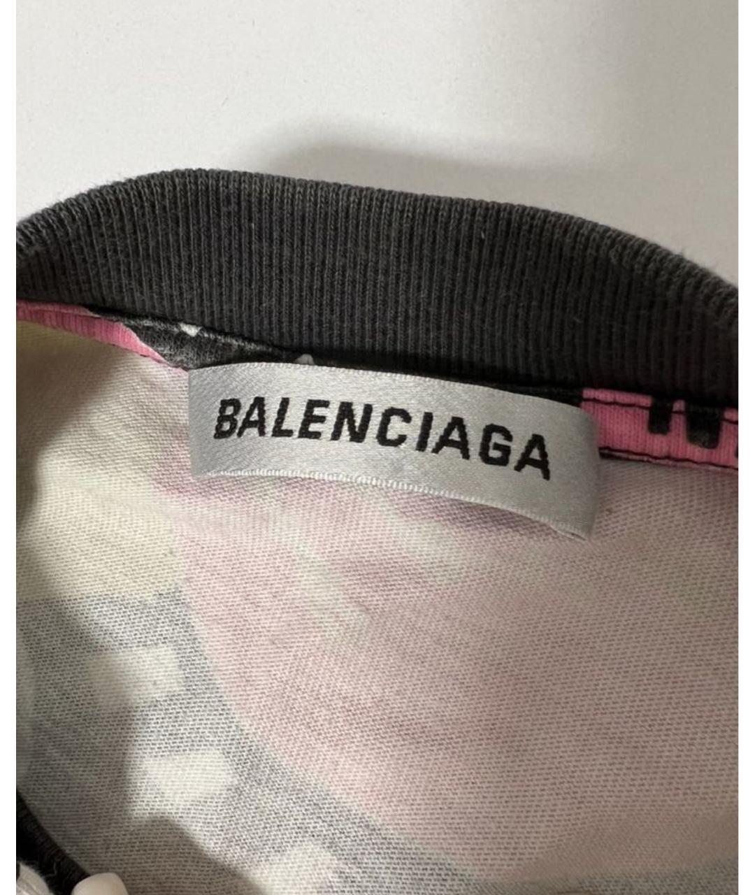 BALENCIAGA Мульти хлопковая футболка, фото 4