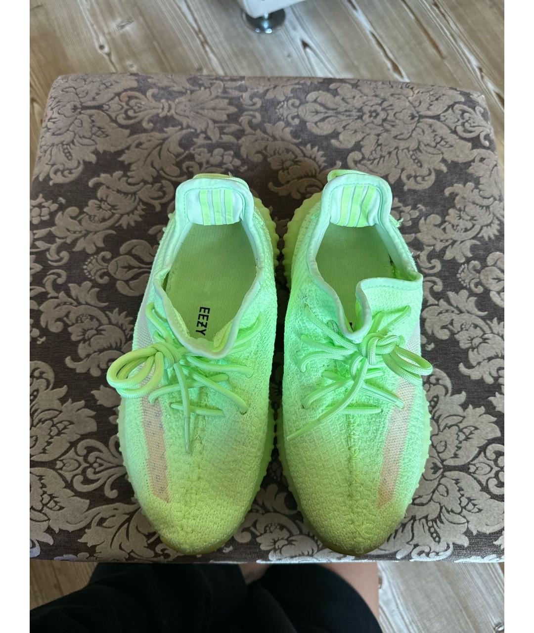 ADIDAS YEEZY Салатовые низкие кроссовки / кеды, фото 3