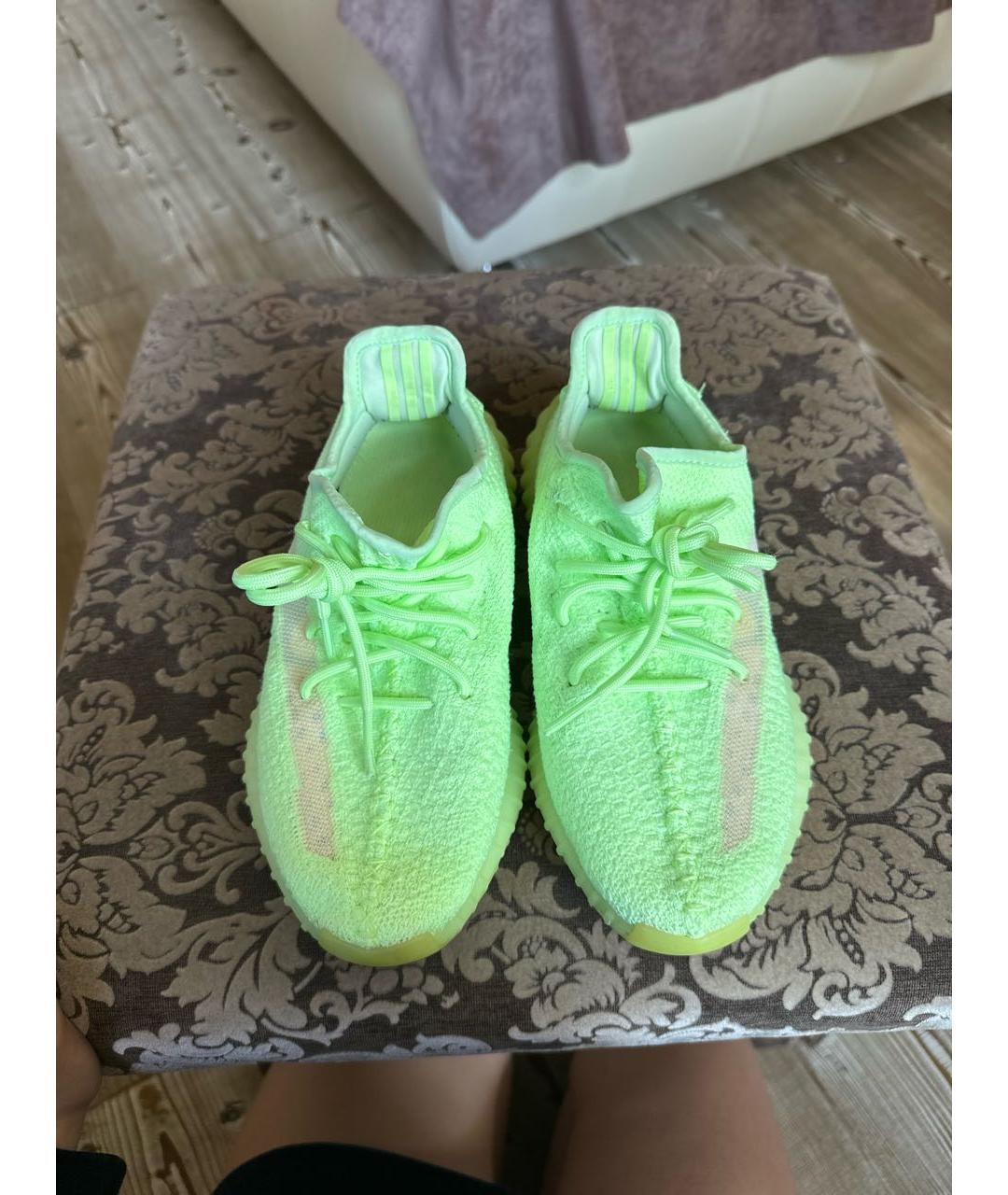 ADIDAS YEEZY Салатовые низкие кроссовки / кеды, фото 2