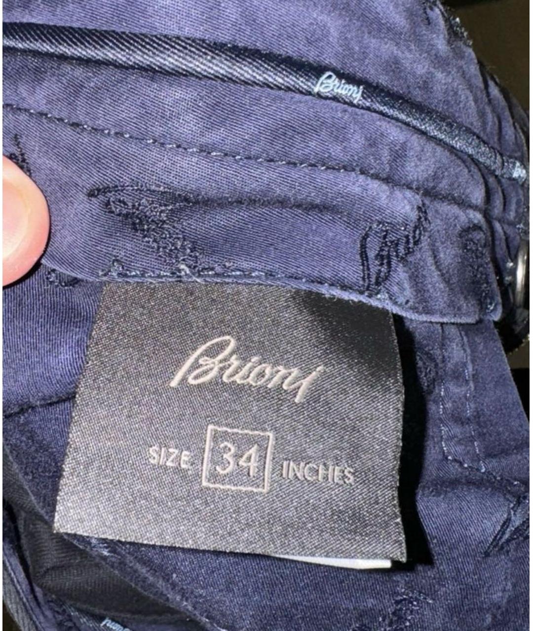 BRIONI Темно-синие деним повседневные брюки, фото 6